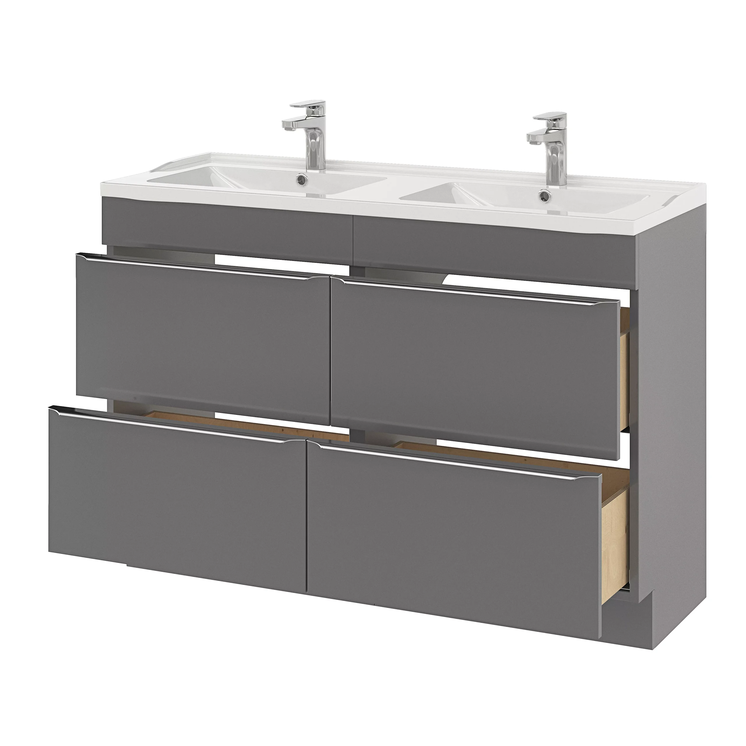 GoodHome Lana White Counter-mounted Counter Top Basin (W)120.4cm - Image 16