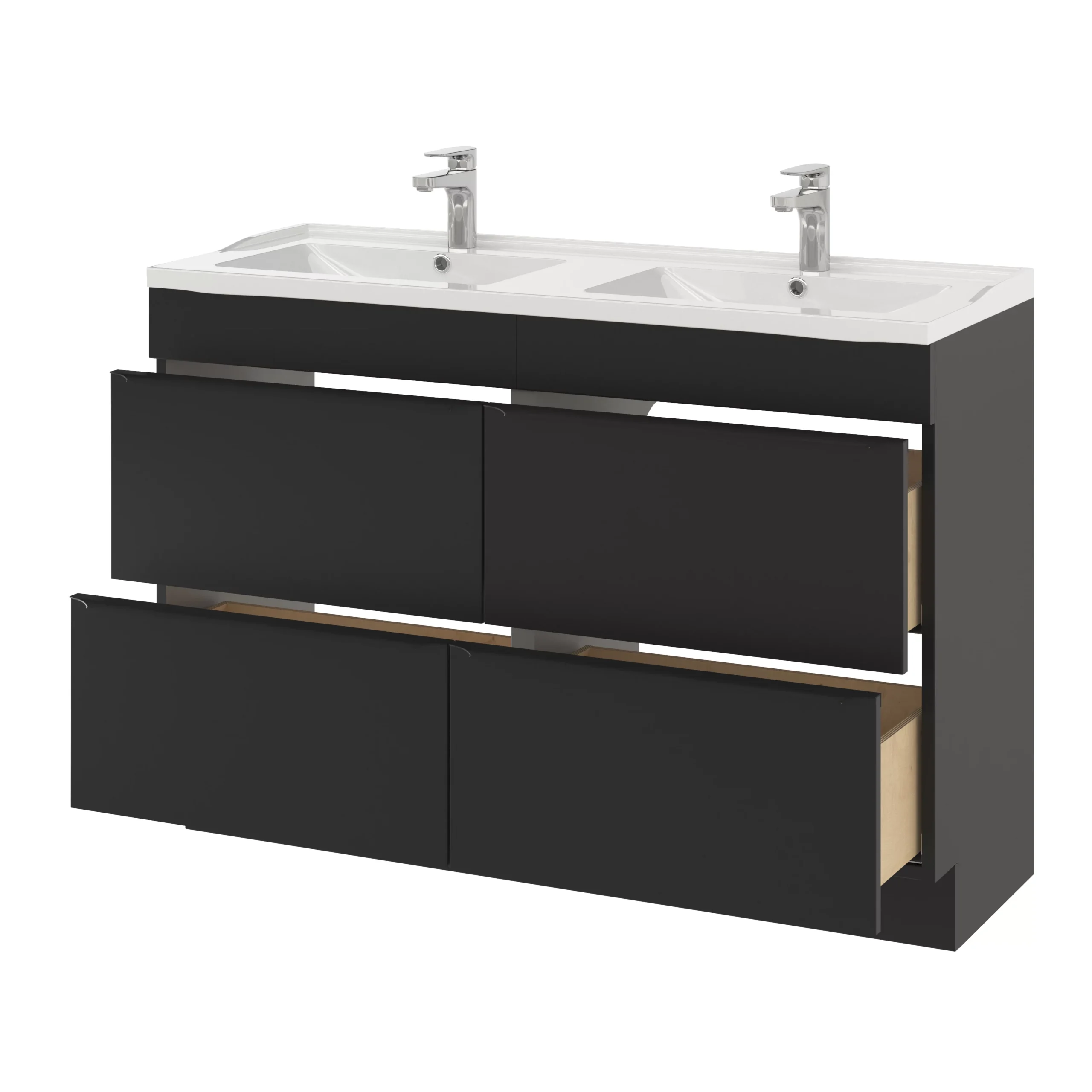 GoodHome Lana White Counter-mounted Counter Top Basin (W)120.4cm - Image 11