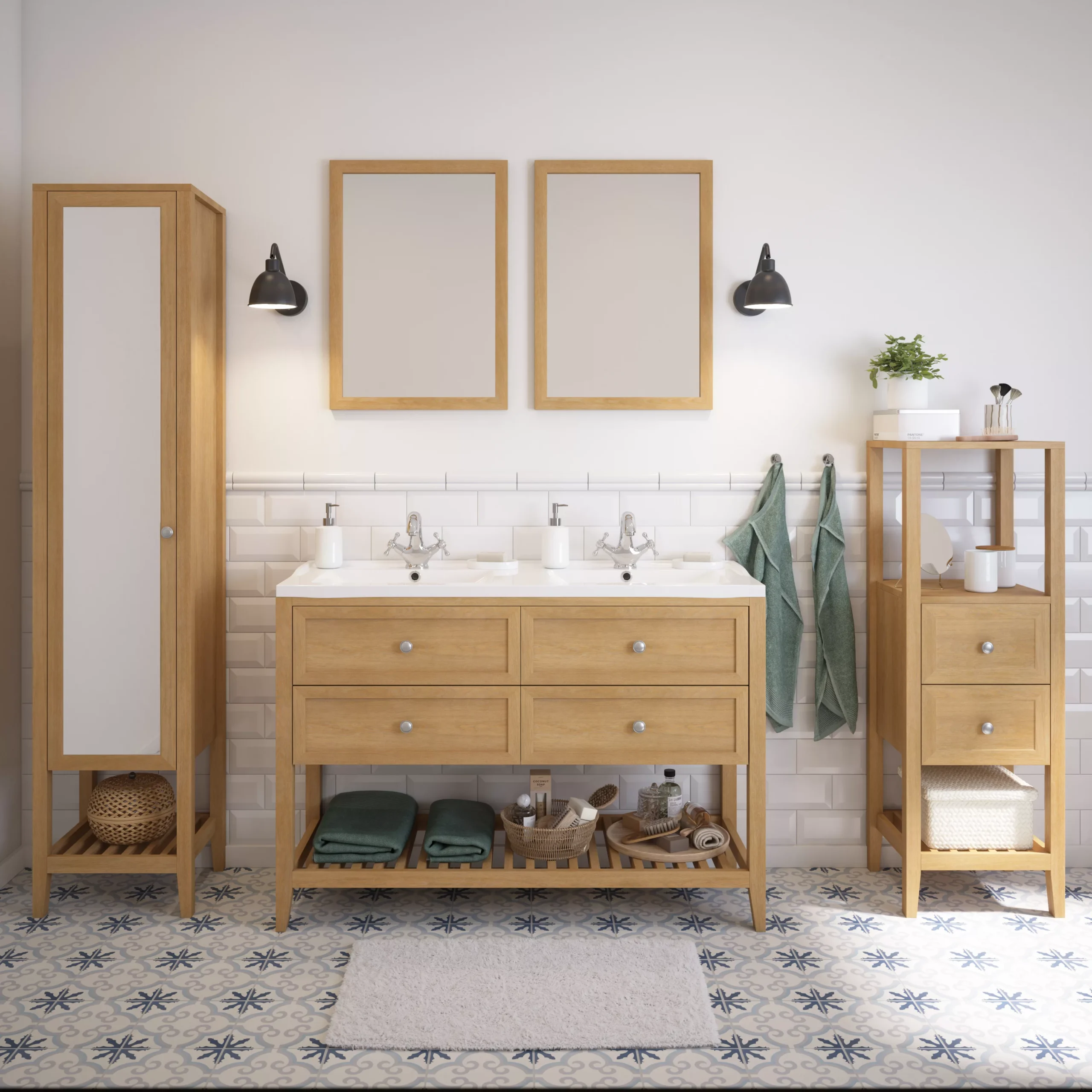 GoodHome Lana White Counter-mounted Counter Top Basin (W)120.4cm - Image 5