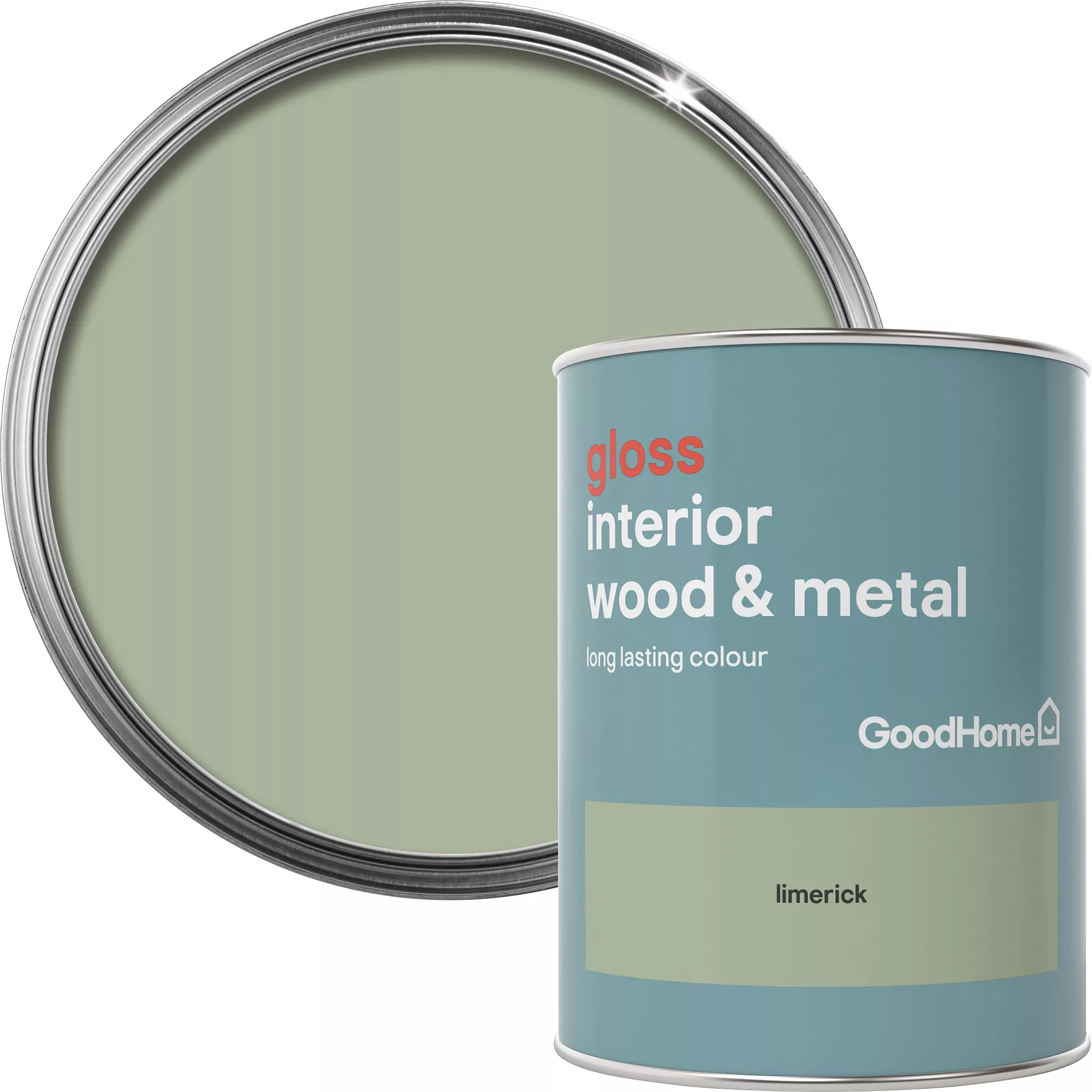 GoodHome Limerick Gloss Metal & Wood Paint, 750ml
