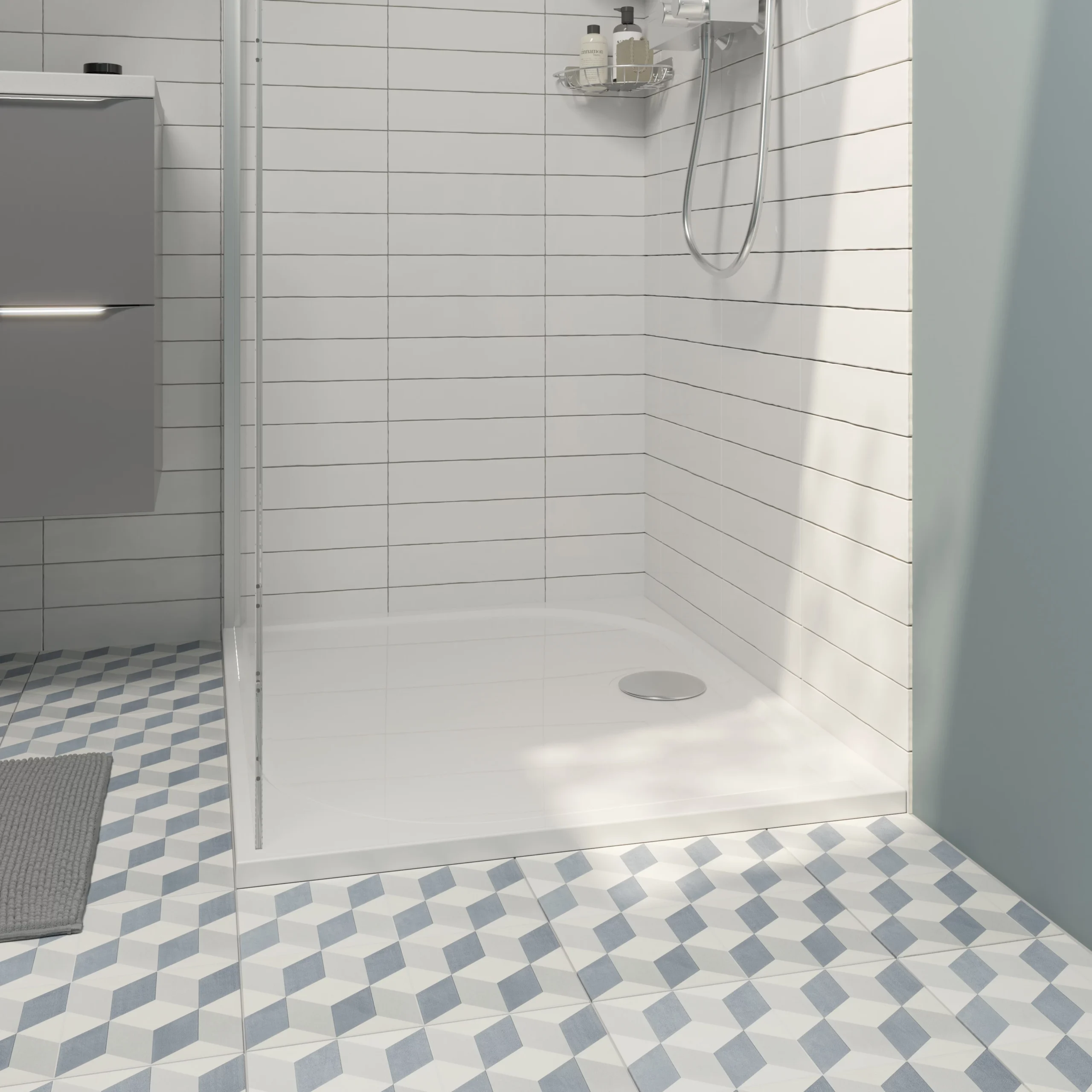 GoodHome Limski Rectangular Shower Tray (L)800mm (W)1400mm (H)28mm - Image 6