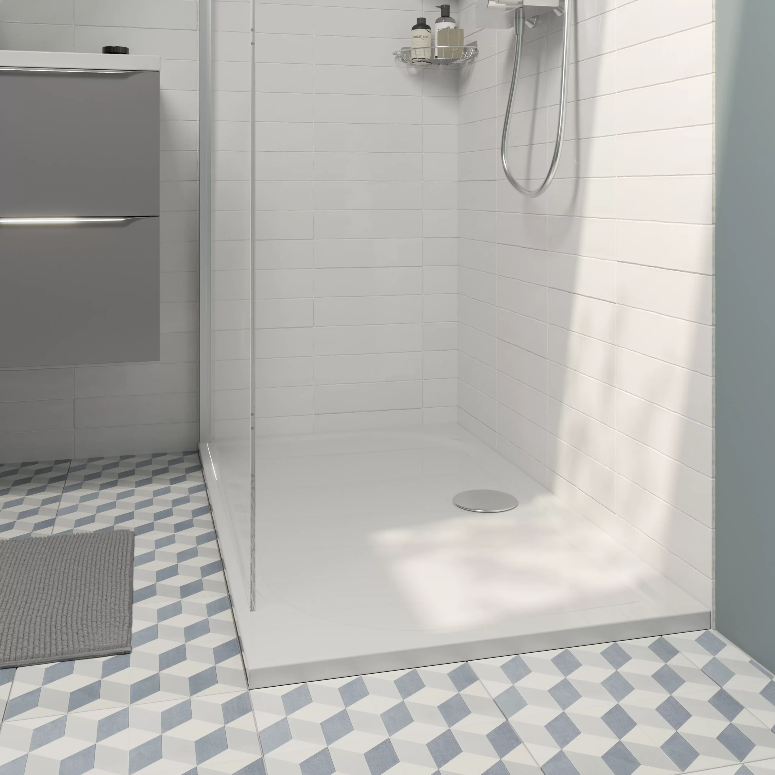 GoodHome Limsky Rectangular Shower Tray (L)700mm (W)1200mm (H)28mm - Image 6