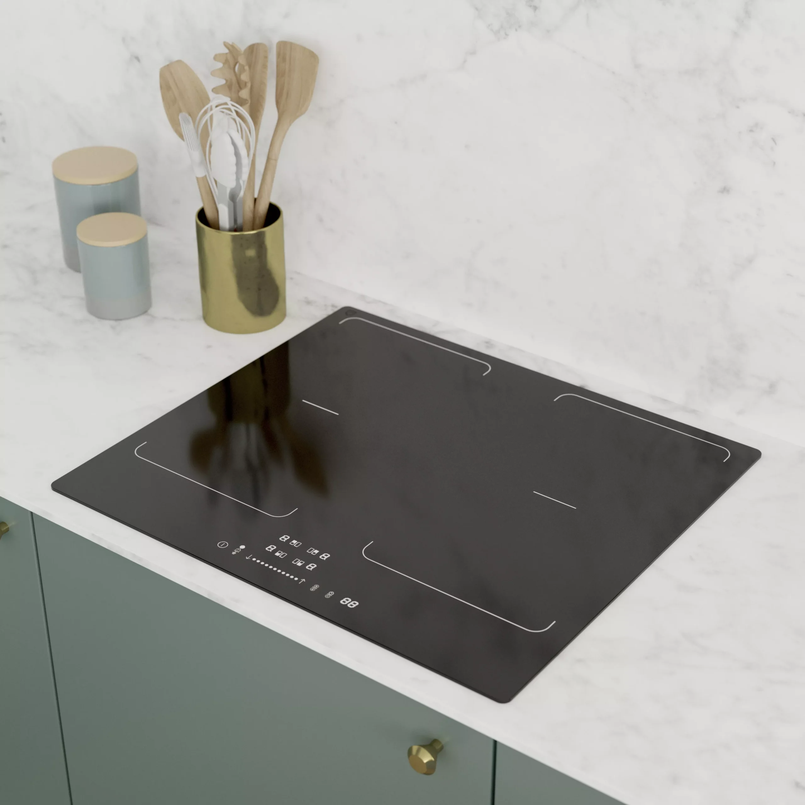 GoodHome Linksense GH4ZFXLK60 59cm Induction Hob - Black - Image 10