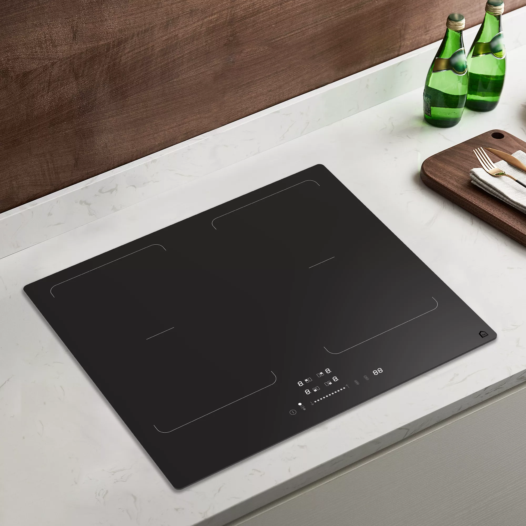 GoodHome Linksense GH4ZFXLK60 59cm Induction Hob - Black - Image 9