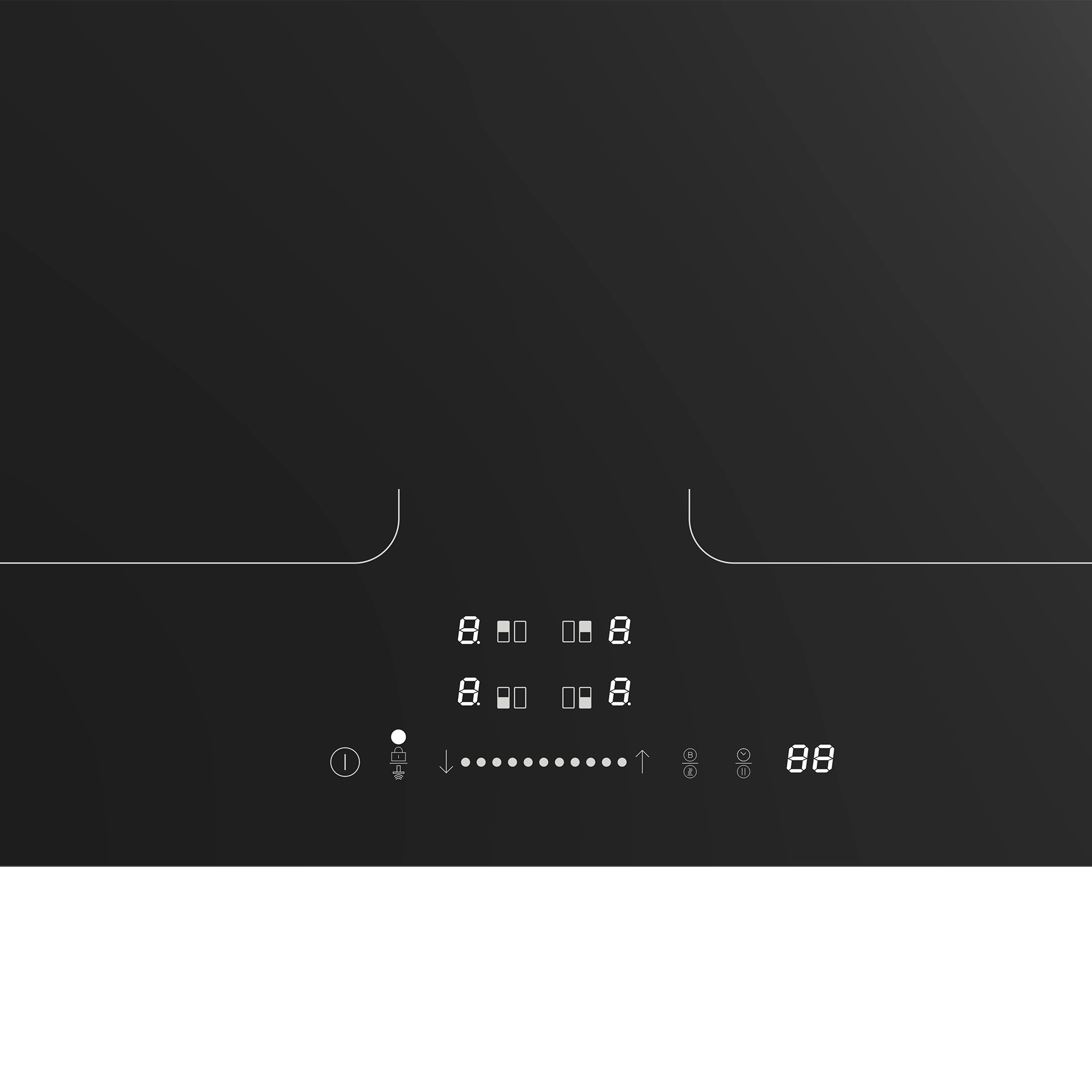 GoodHome Linksense GH4ZFXLK60 59cm Induction Hob - Black - Image 5