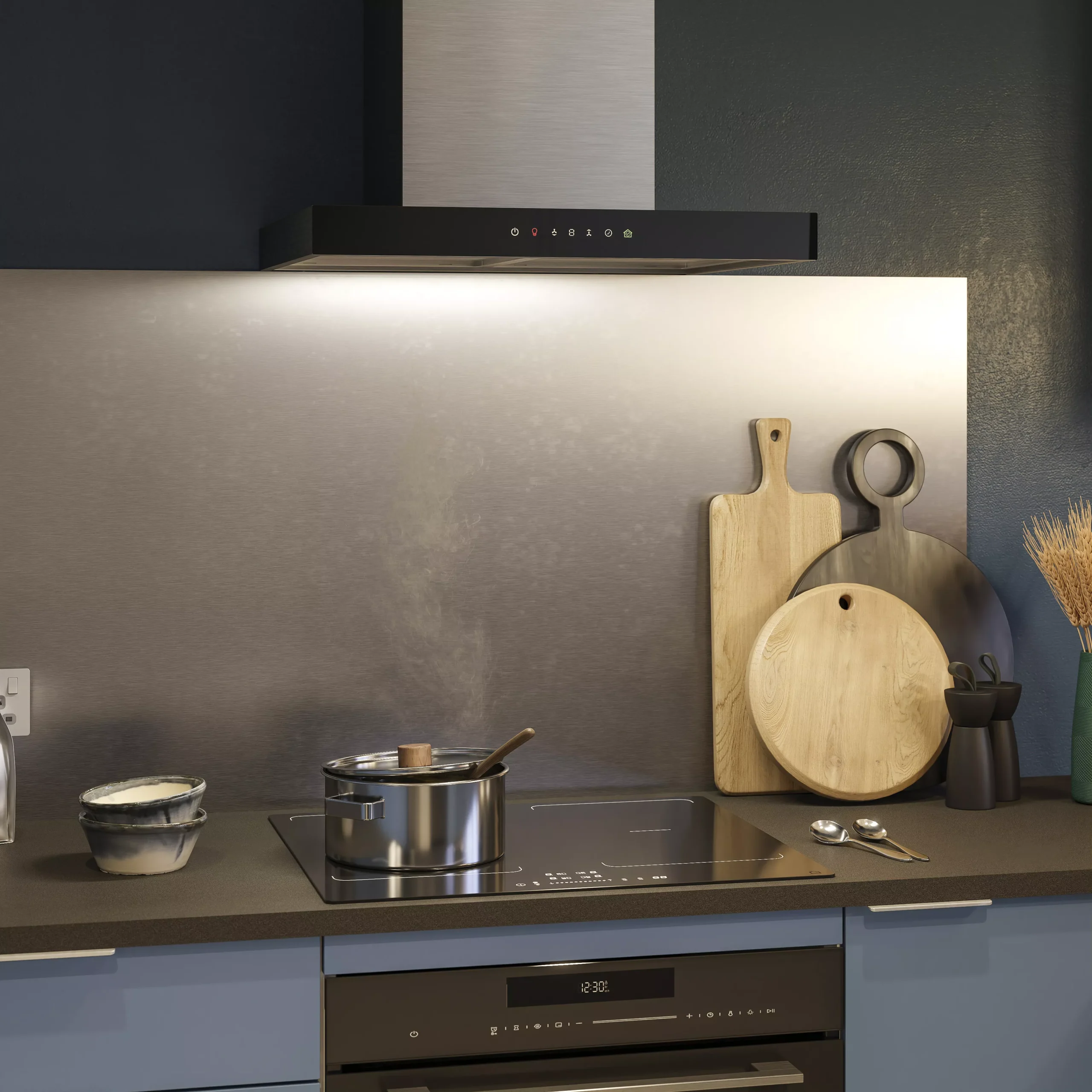 GoodHome Linksense GH4ZFXLK60 59cm Induction Hob - Black - Image 12