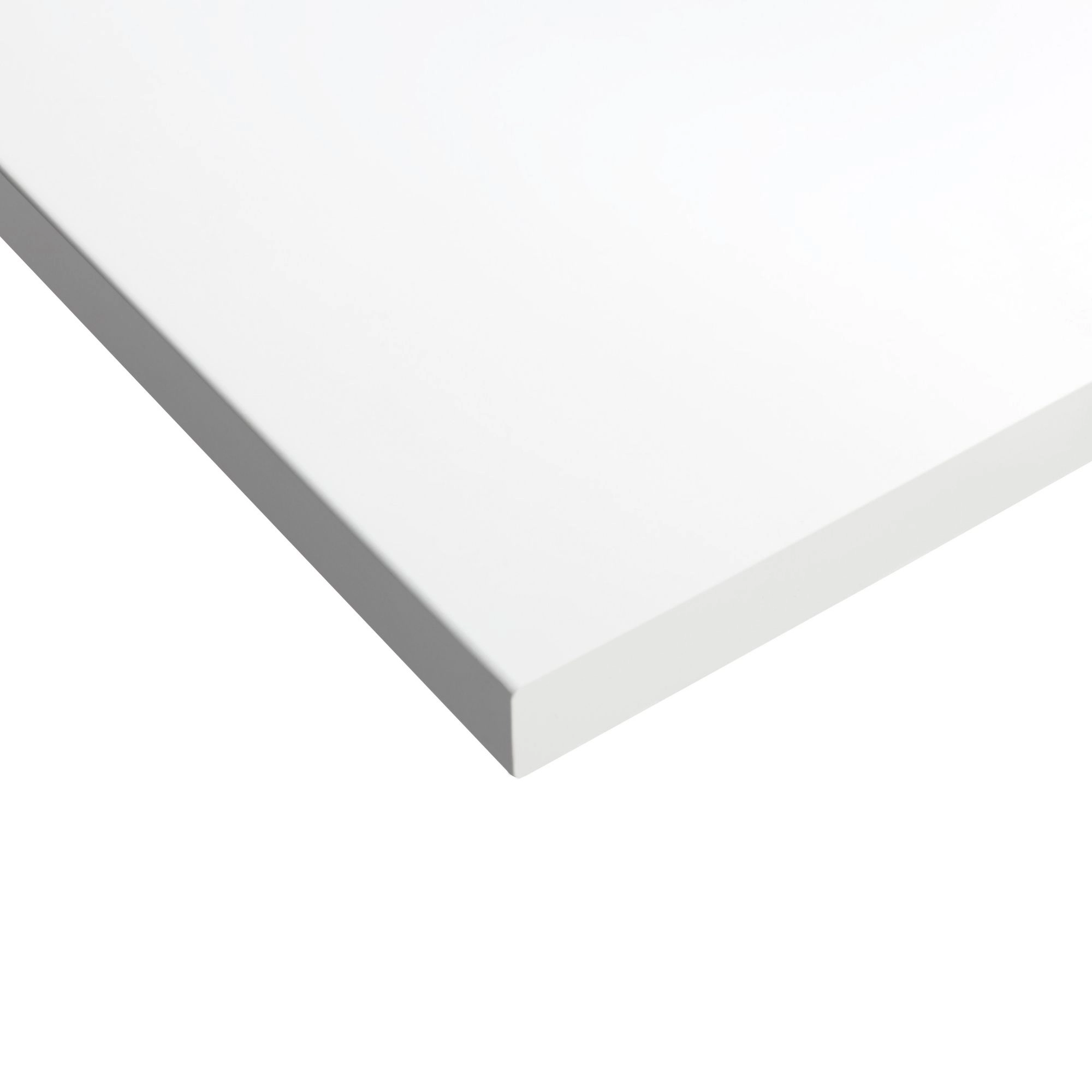 GoodHome Marloes Gloss White Chipboard Bathroom Worktop 2.8cm X 45.2cm X 100cm - Image 2