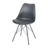 GoodHome Marula Dark Grey Chair (H)840mm (W)480mm (D)530mm