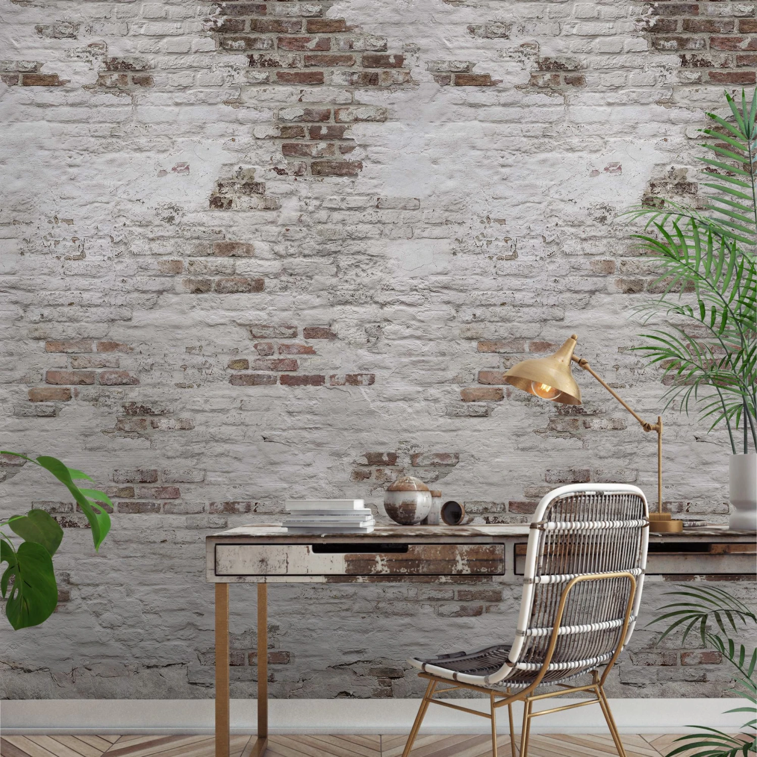 GoodHome Merly Natural Brick Effect Matt Mural - Image 3
