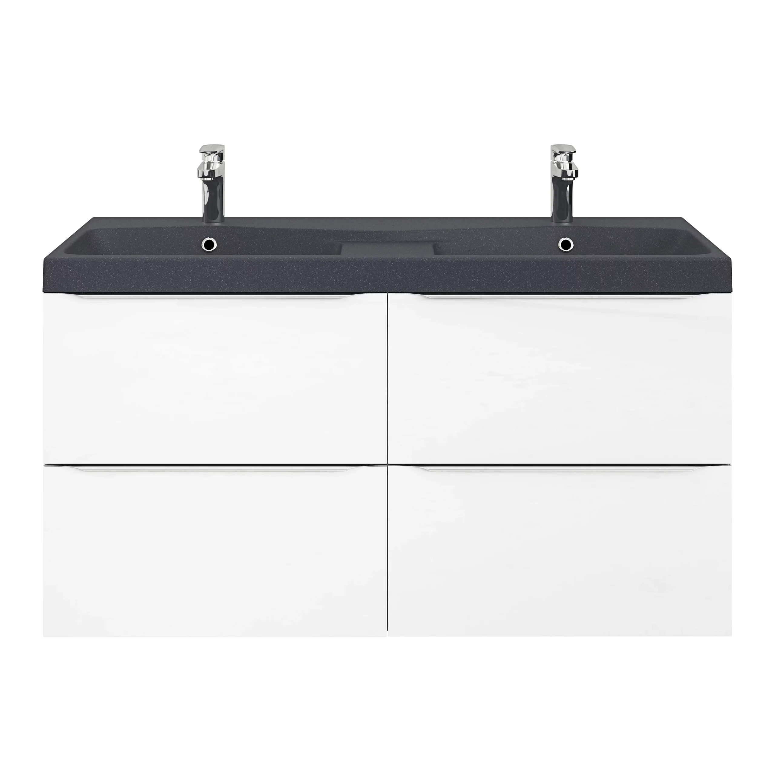 GoodHome Mila Black Rectangular Counter-mounted Vanity Basin (W)120.4cm - Image 6