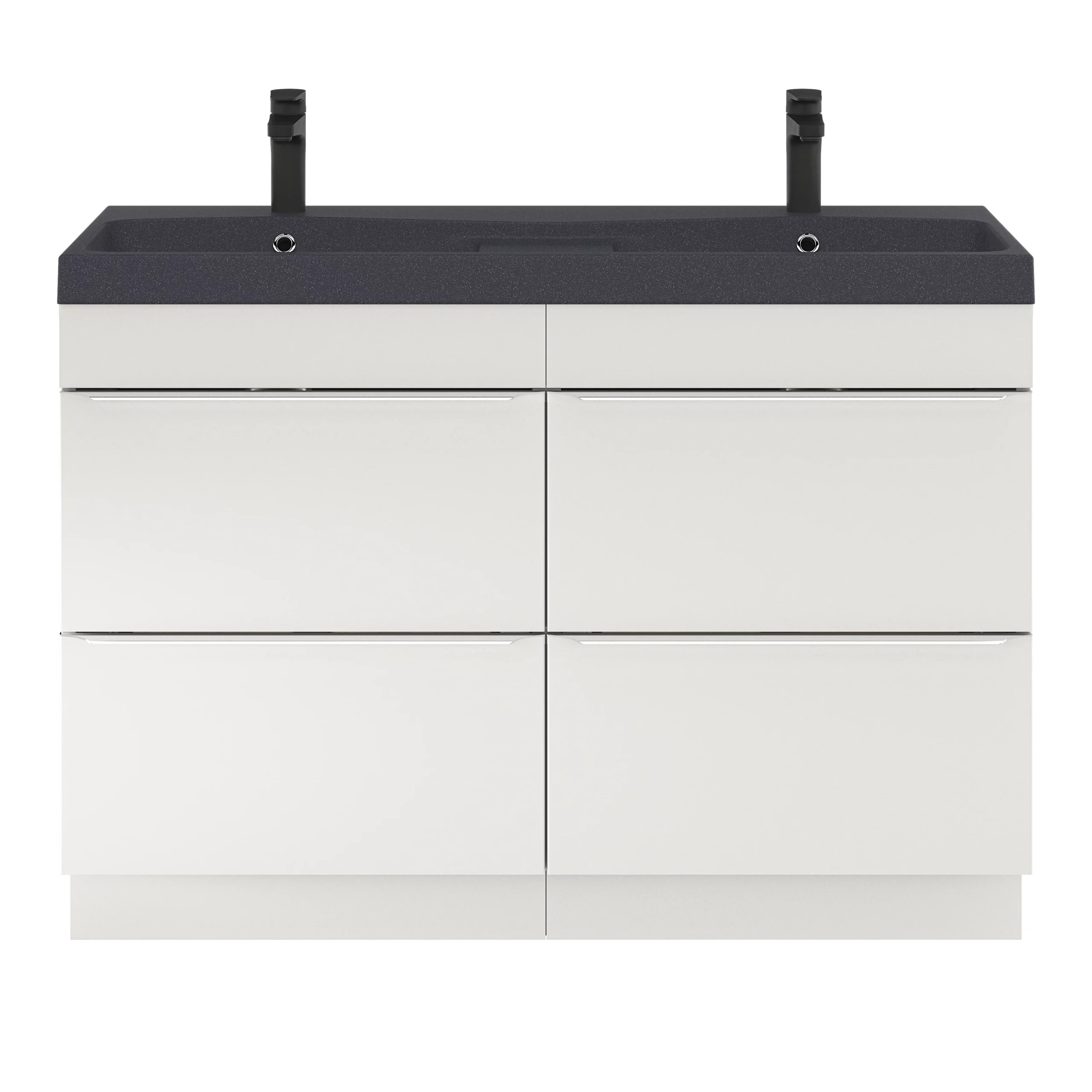 GoodHome Mila Black Rectangular Counter-mounted Vanity Basin (W)120.4cm - Image 9