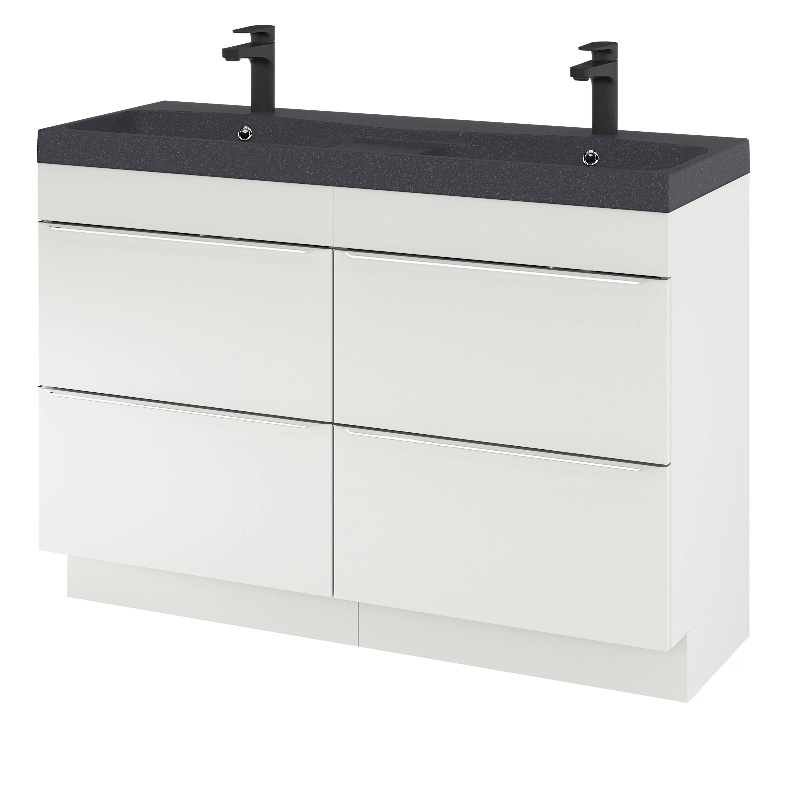 GoodHome Mila Black Rectangular Counter-mounted Vanity Basin (W)120.4cm - Image 10