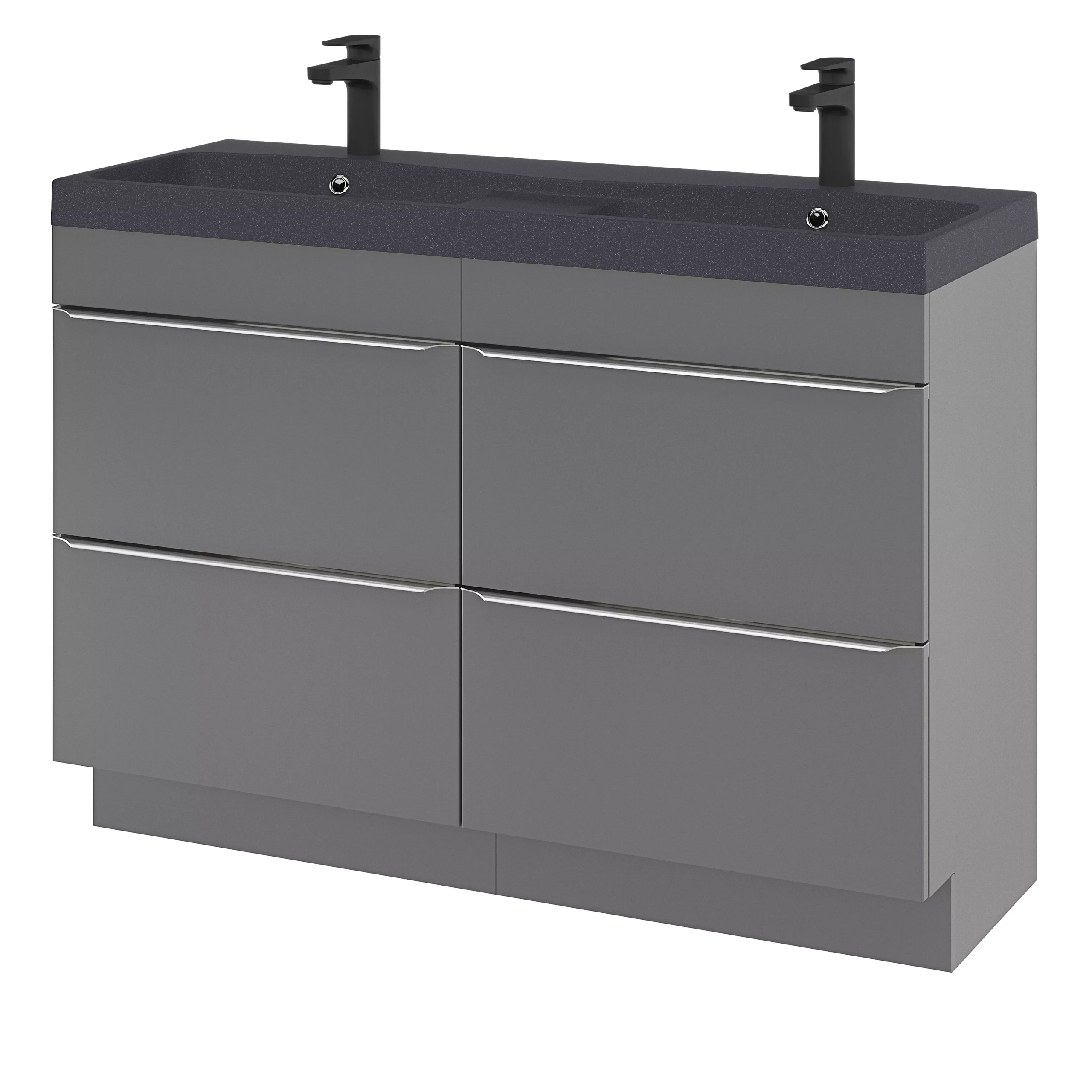 GoodHome Mila Black Rectangular Counter-mounted Vanity Basin (W)120.4cm - Image 13