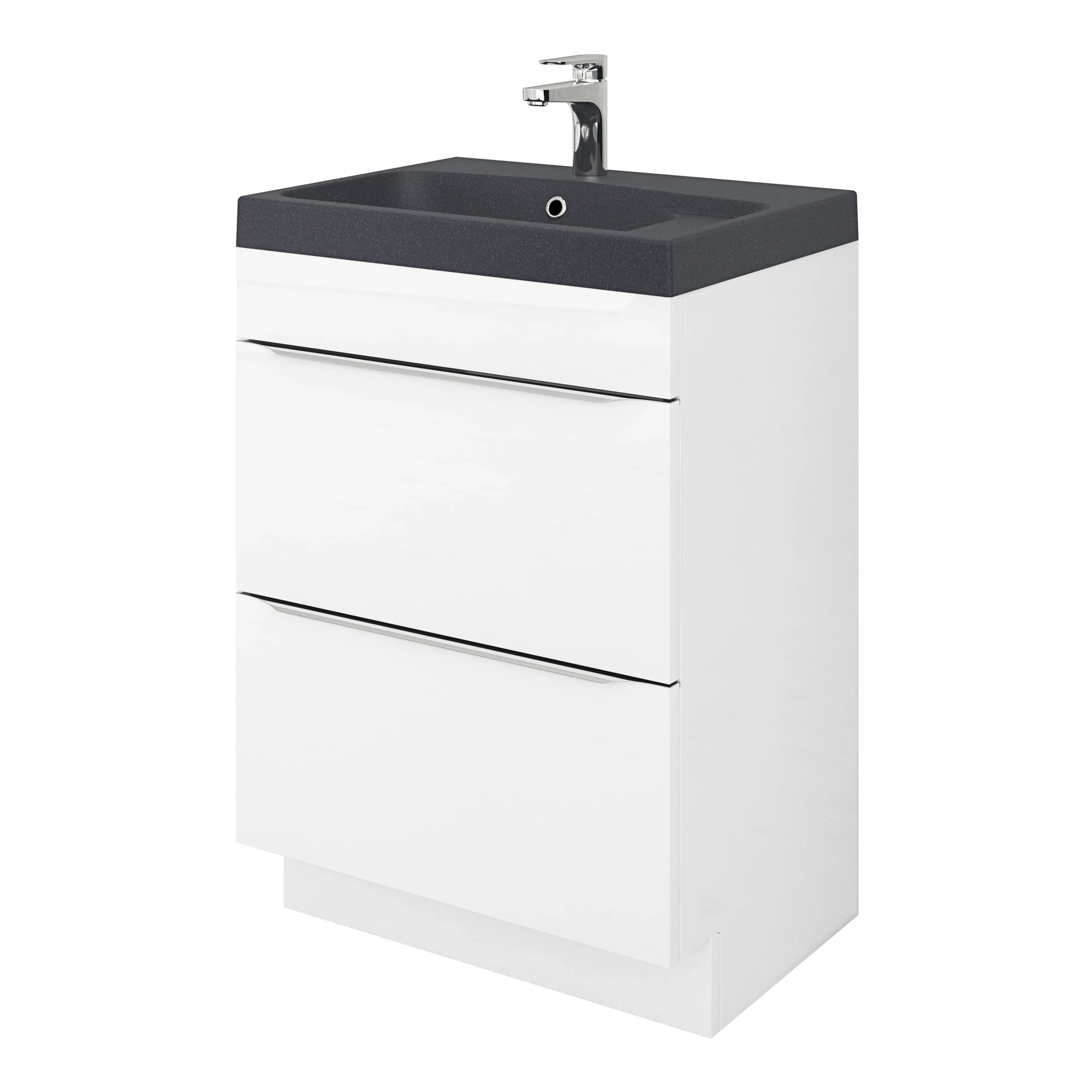 GoodHome Mila Black Rectangular Counter-mounted Vanity Basin (W)60.4cm - Image 6