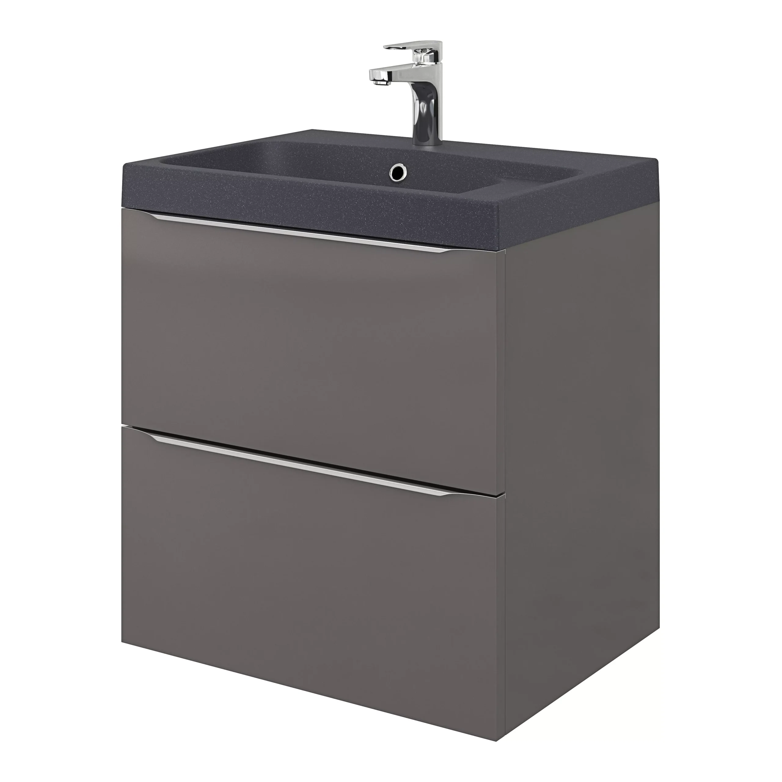 GoodHome Mila Black Rectangular Counter-mounted Vanity Basin (W)60.4cm - Image 7