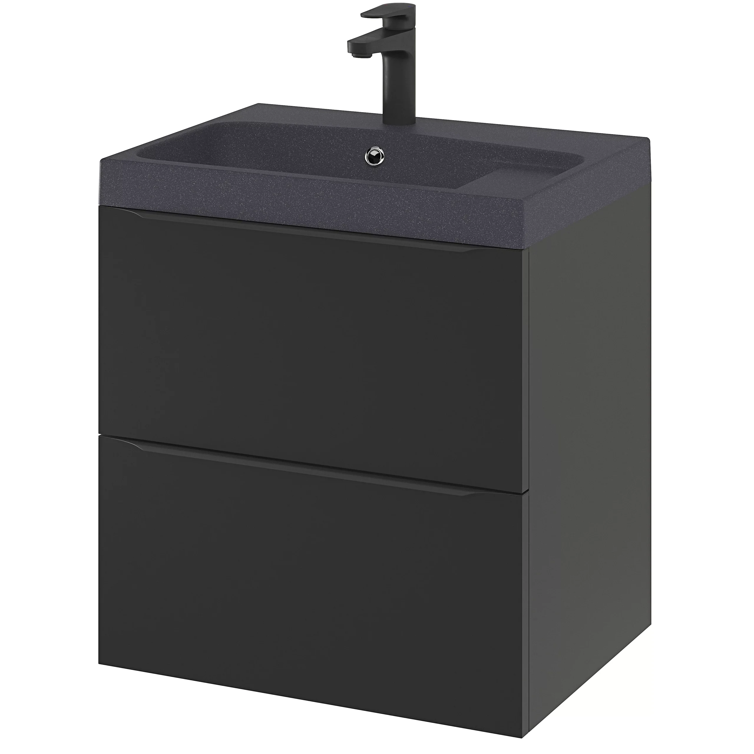 GoodHome Mila Black Rectangular Counter-mounted Vanity Basin (W)60.4cm - Image 14