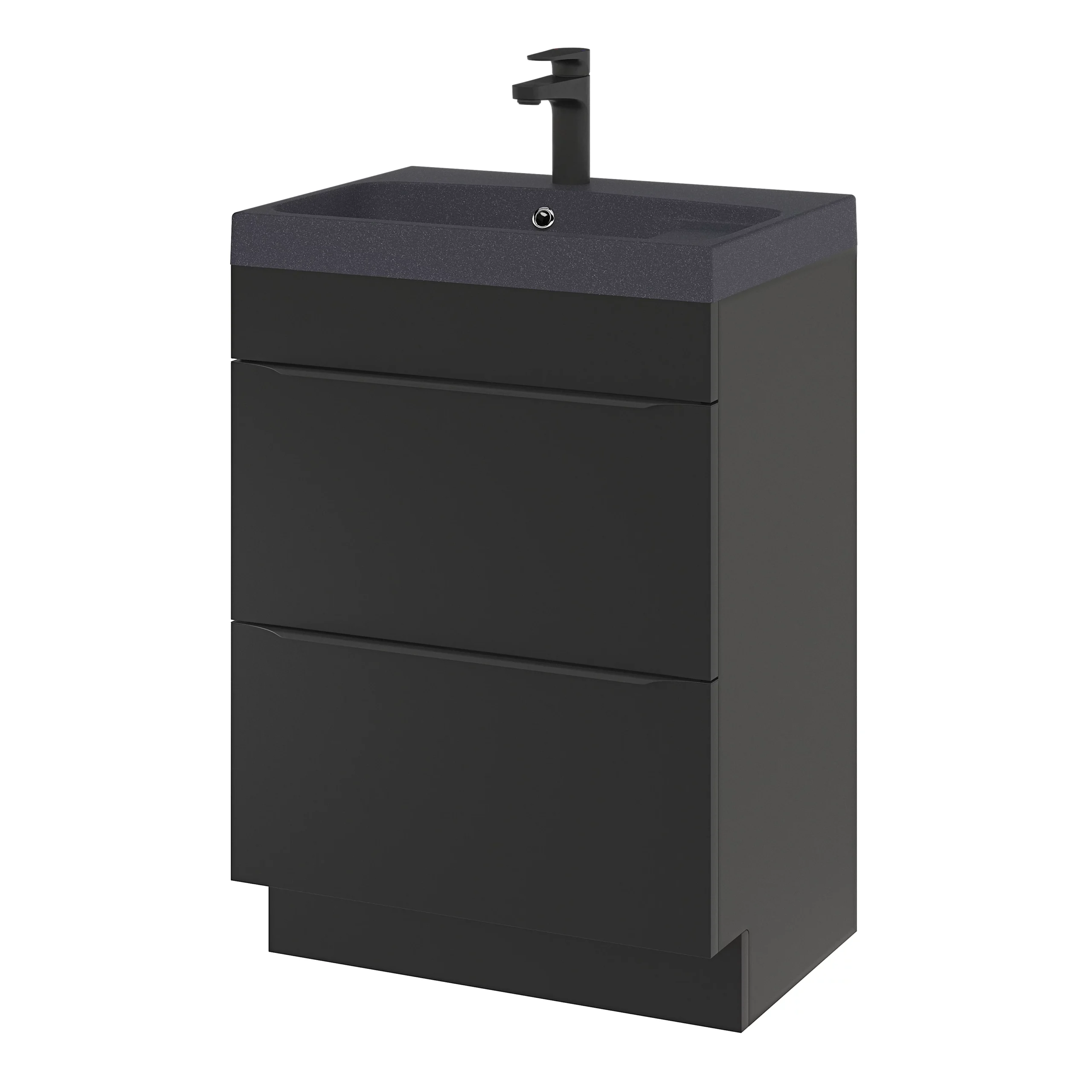 GoodHome Mila Black Rectangular Counter-mounted Vanity Basin (W)60.4cm - Image 17