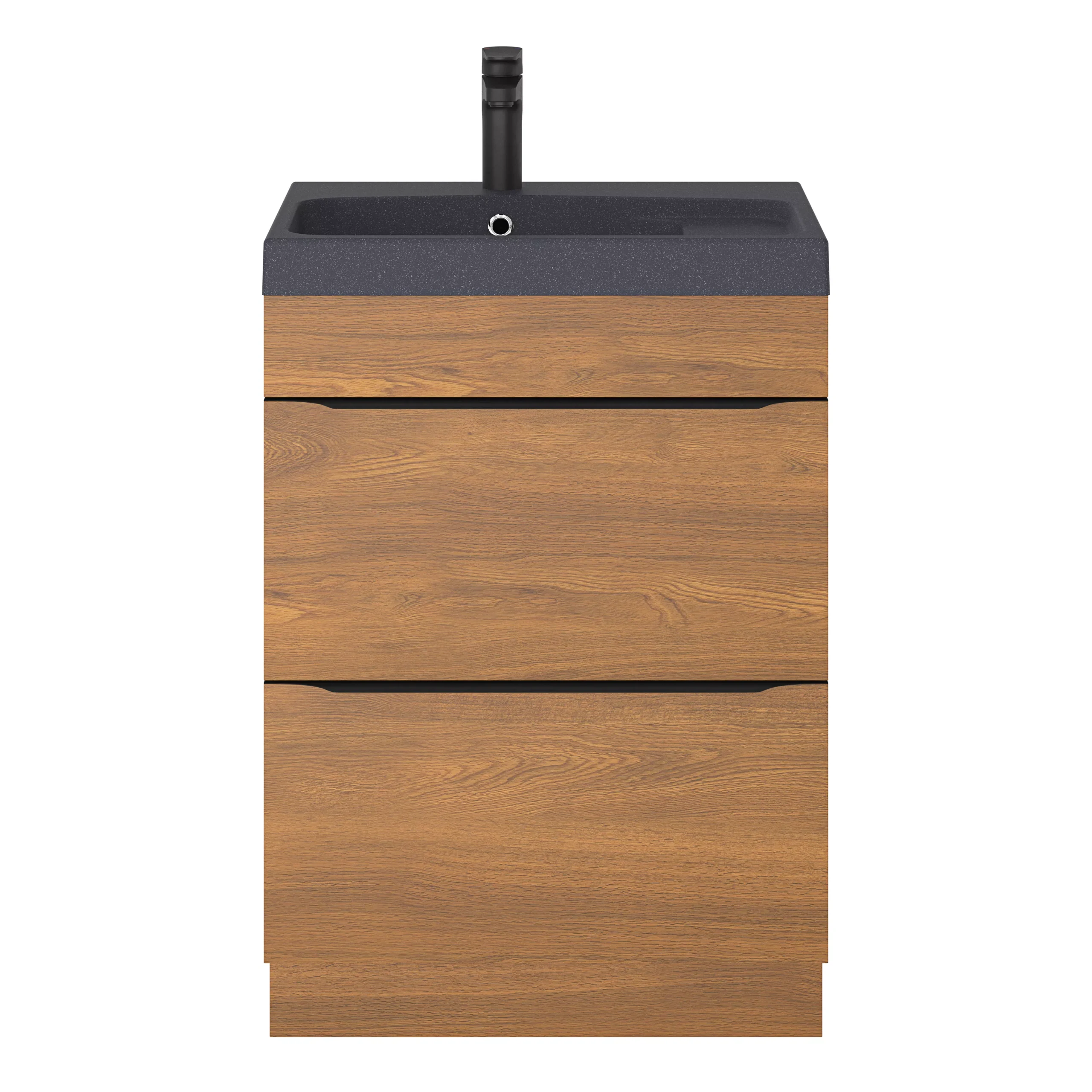 GoodHome Mila Black Rectangular Counter-mounted Vanity Basin (W)60.4cm - Image 10