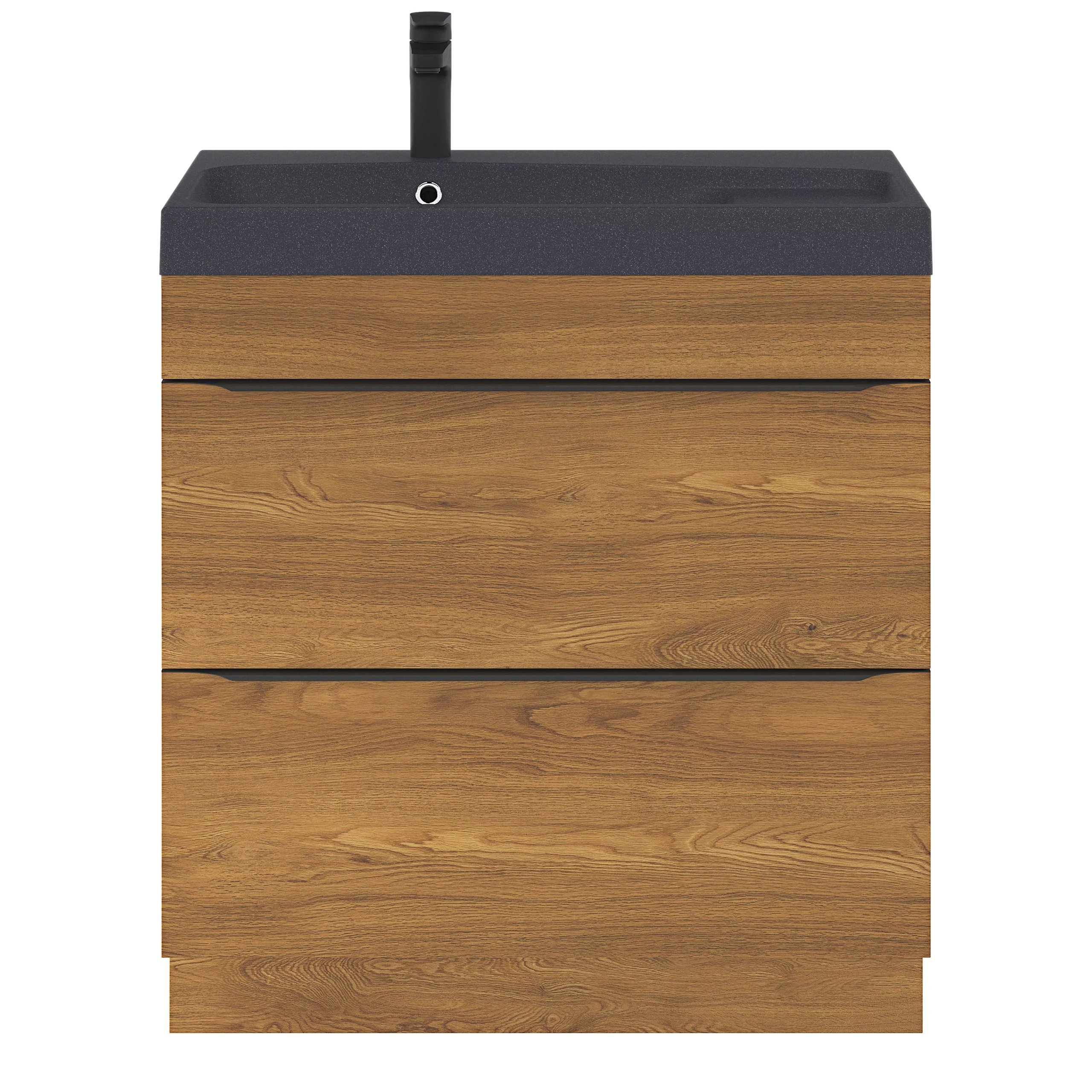 GoodHome Mila Black Rectangular Counter-mounted Vanity Basin (W)80.4cm - Image 20