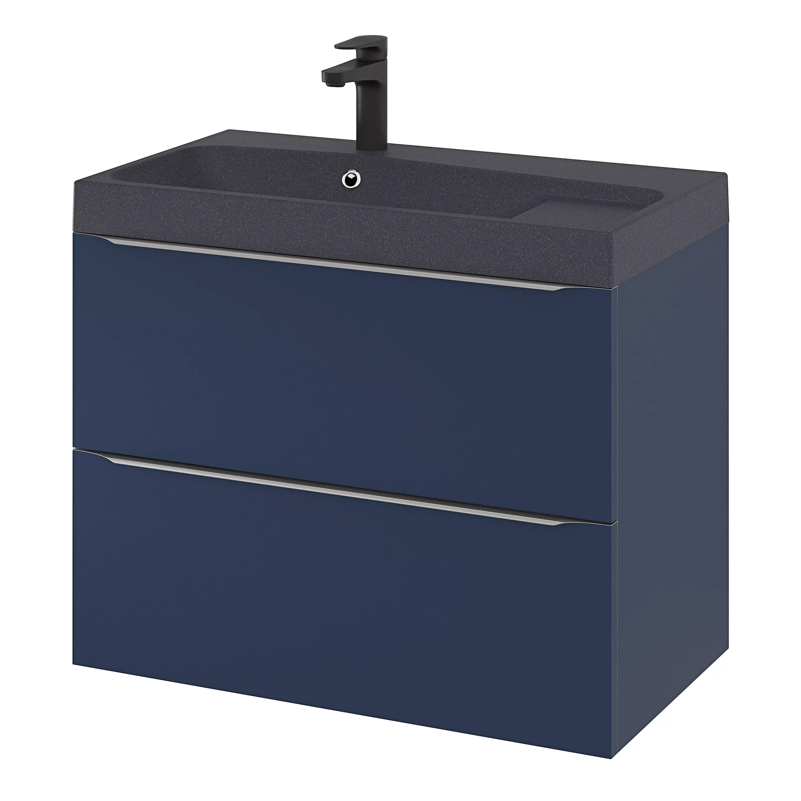 GoodHome Mila Black Rectangular Counter-mounted Vanity Basin (W)80.4cm - Image 18