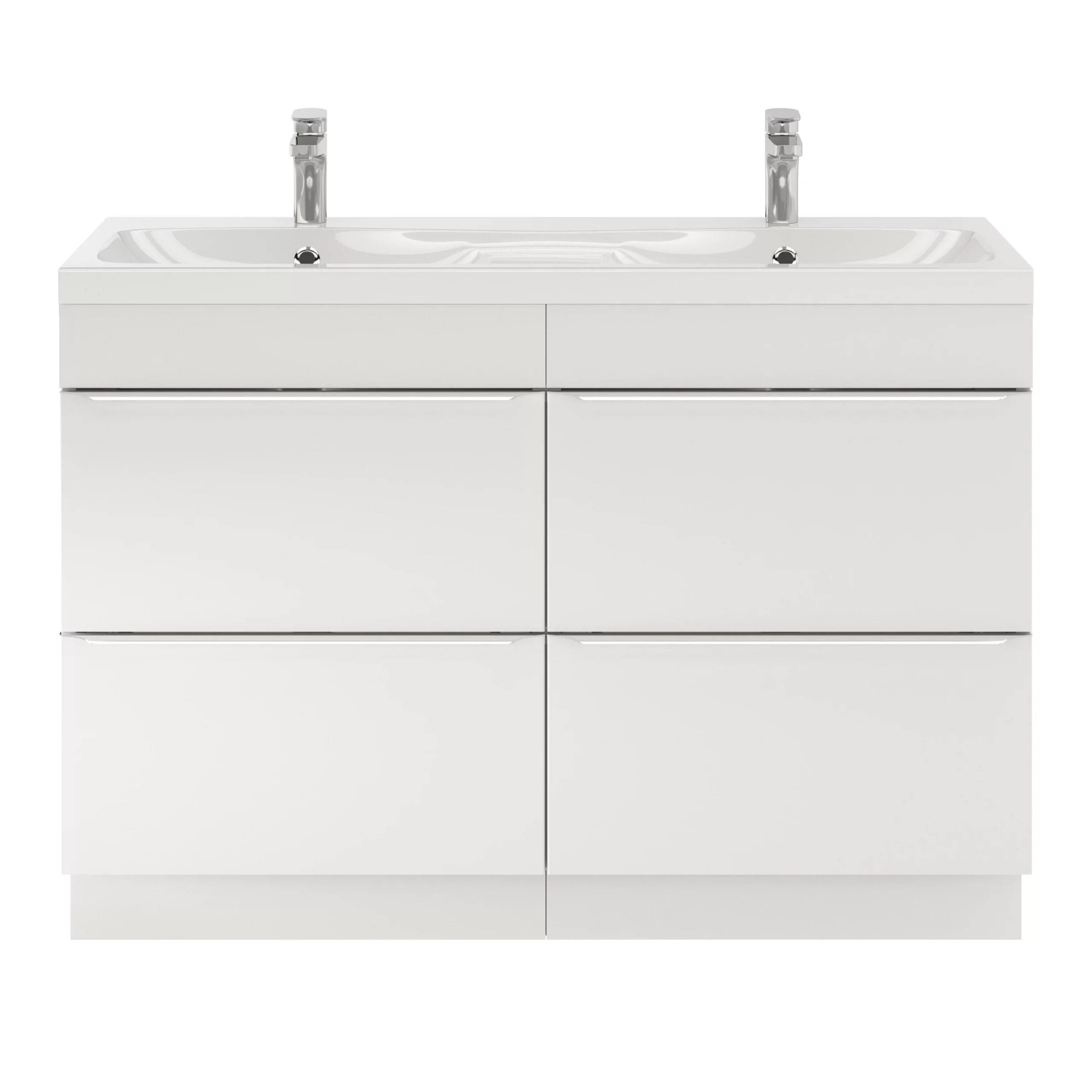 GoodHome Mila White Counter-mounted Counter Top Basin (W)120.4cm - Image 8