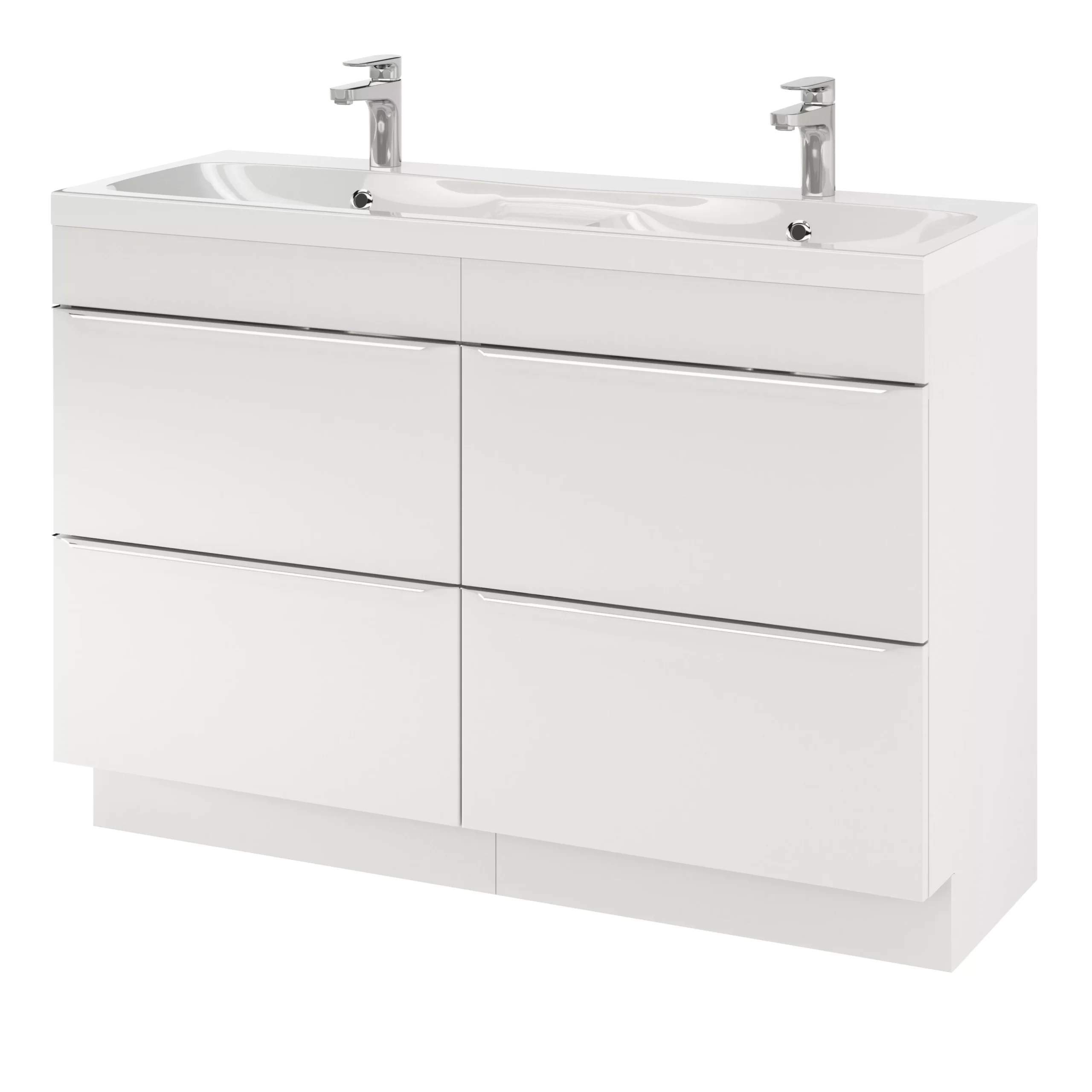 GoodHome Mila White Counter-mounted Counter Top Basin (W)120.4cm - Image 9