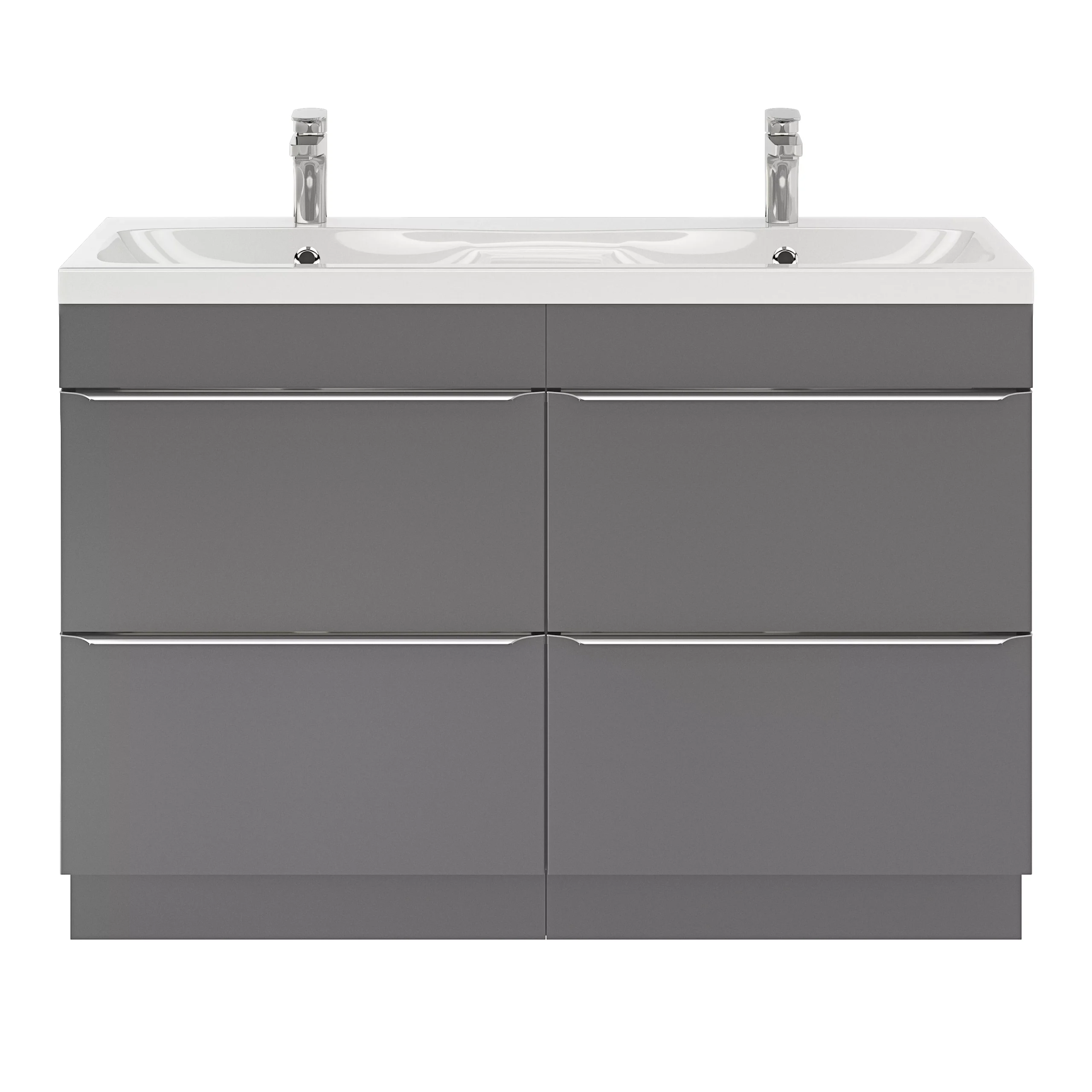 GoodHome Mila White Counter-mounted Counter Top Basin (W)120.4cm - Image 17