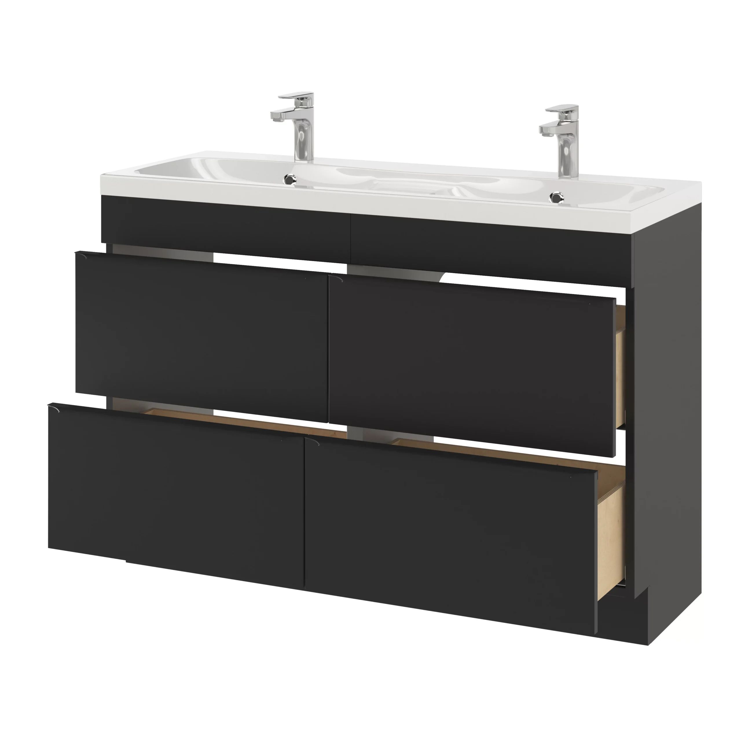 GoodHome Mila White Counter-mounted Counter Top Basin (W)120.4cm - Image 13