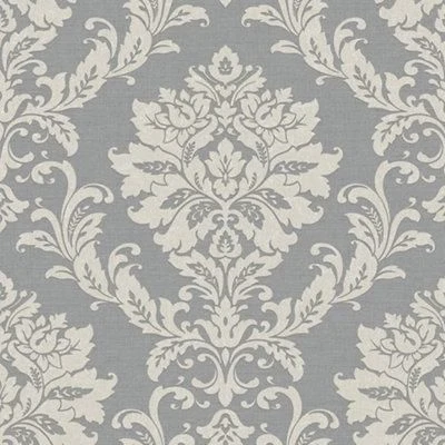 GoodHome Mire Grey Damask Woven Effect Textured Wallpaper - Image 3