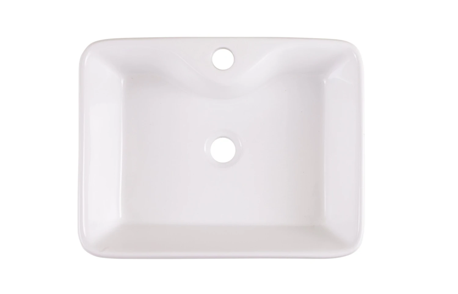 GoodHome Morfa White Rectangular Counter-mounted Counter Top Basin (W)48.5cm - Image 2