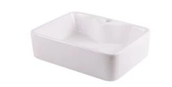 GoodHome Morfa White Rectangular Counter-mounted Counter Top Basin (W)48.5cm