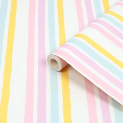 GoodHome Multi Striped Design Smooth Wallpaper