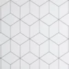 GoodHome Nepeta White Geometric / Smooth Paper & Resin Back Panel, (H)6000mm (W)18000mm (T)3mm