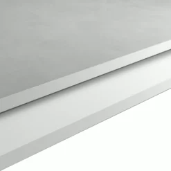 GoodHome Nepeta White Stone Effect Paper & Resin Upstand (L)3000mm