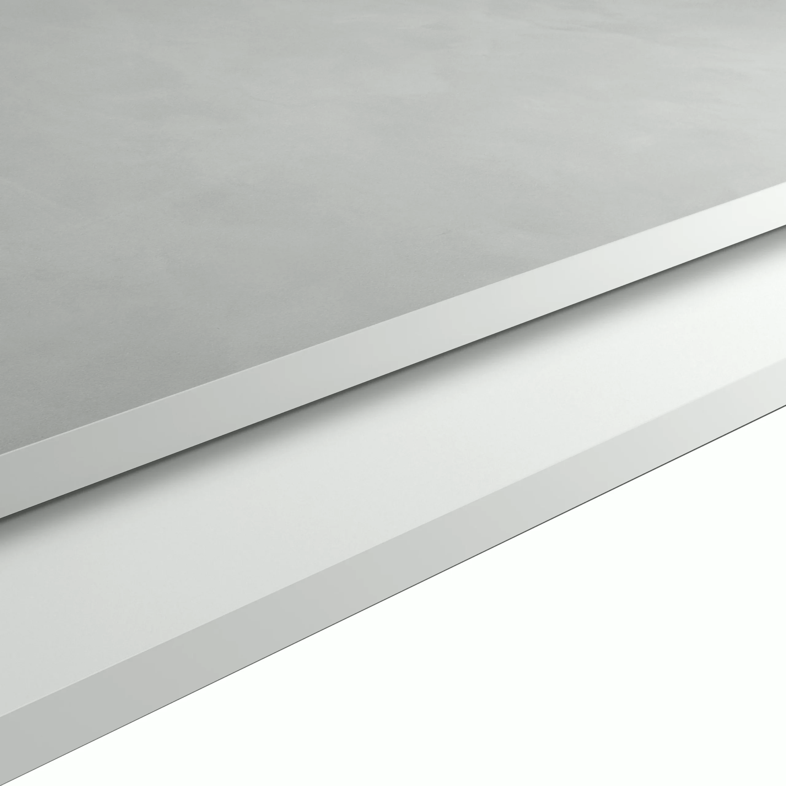 GoodHome Nepeta White Stone Effect Paper & Resin Upstand (L)3000mm