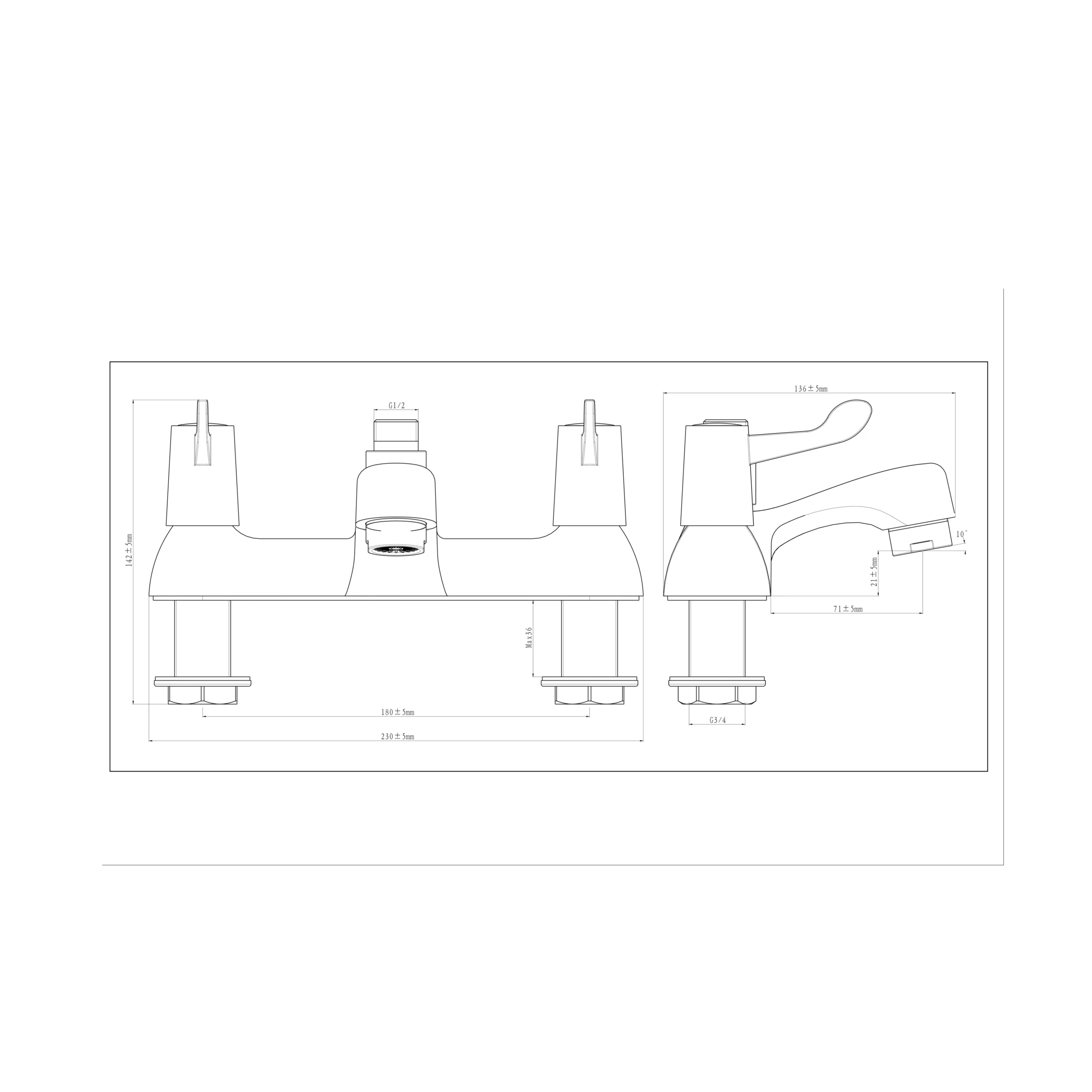GoodHome Netley Bath Shower Mixer Tap - Image 4