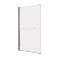 GoodHome Nubia Straight Silver Effect Frame Bath Screen, (H)150cm (W)950mm