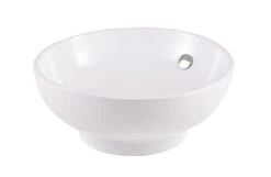 GoodHome Nura White Round Counter-mounted Counter Top Basin