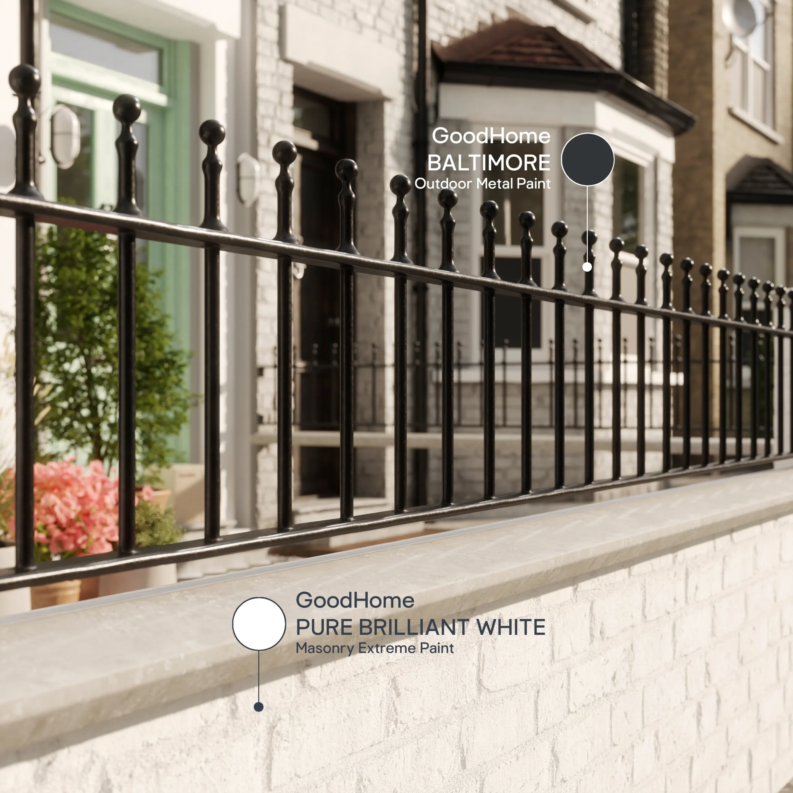 GoodHome Outdoor Black Gloss Exterior Metal Paint, 750ml Tin - Image 6