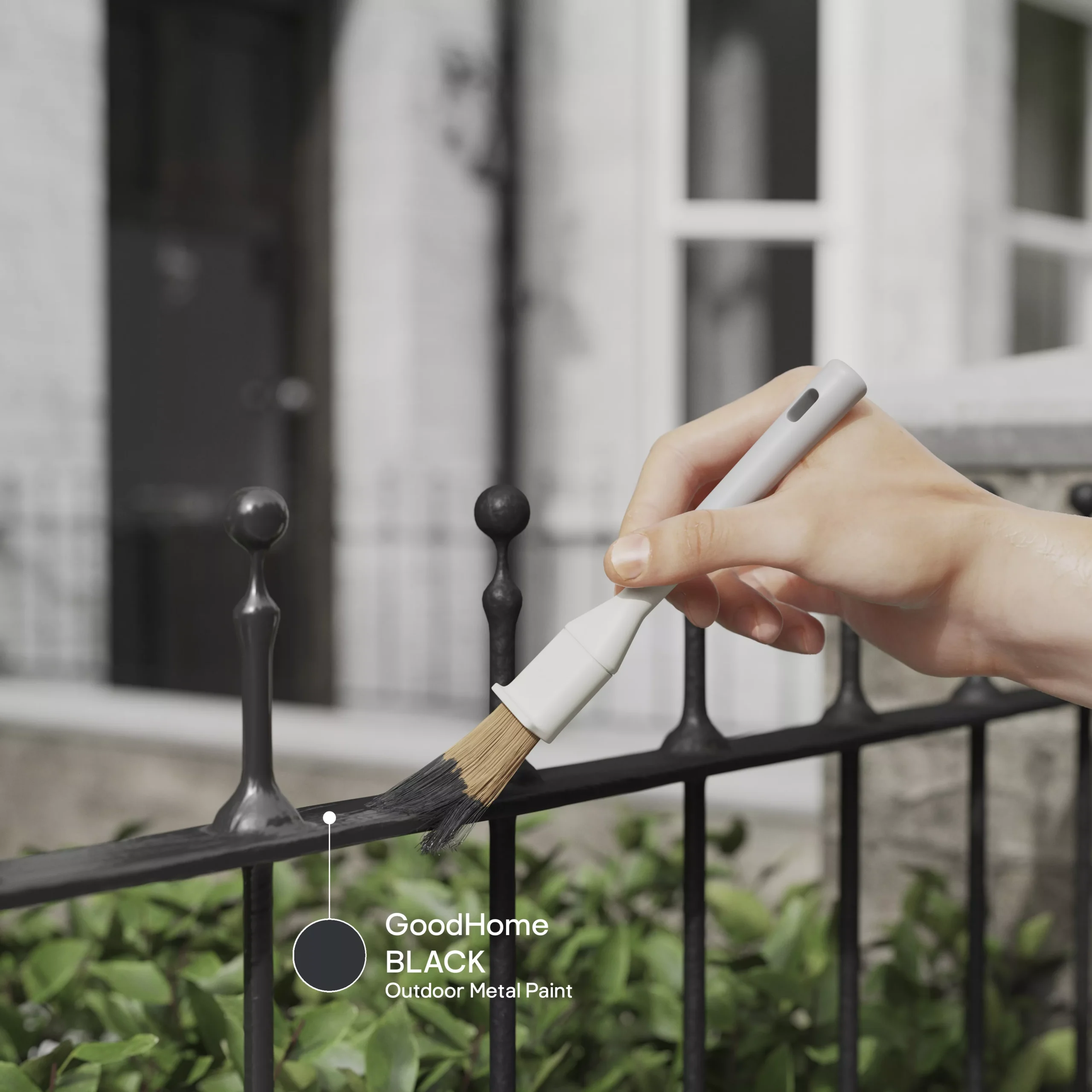 GoodHome Outdoor Black Satinwood Exterior Metal Paint, 2.5L Tin - Image 6