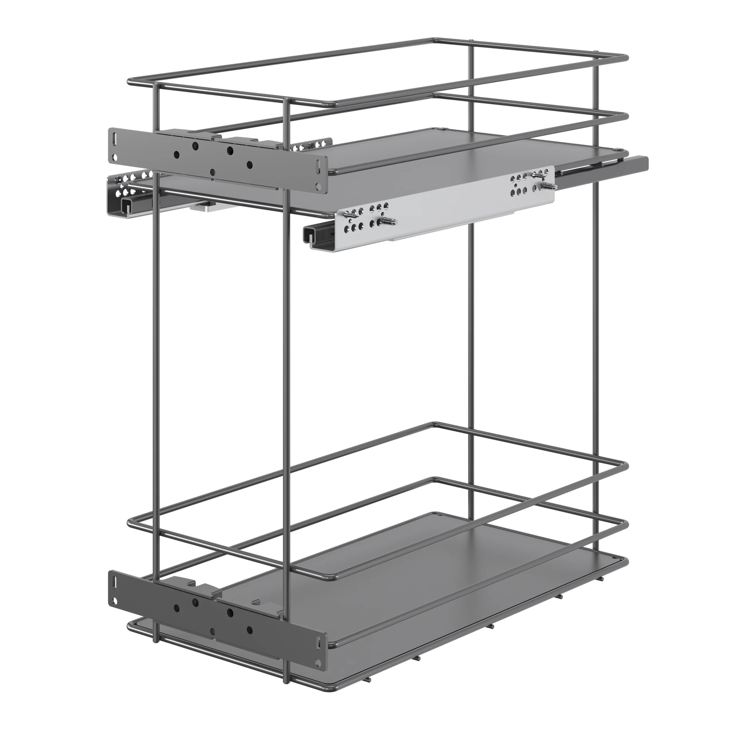 GoodHome Pebre Anthracite Soft Close Runners Pull Out Storage, (H)484mm (W)264mm - Image 3