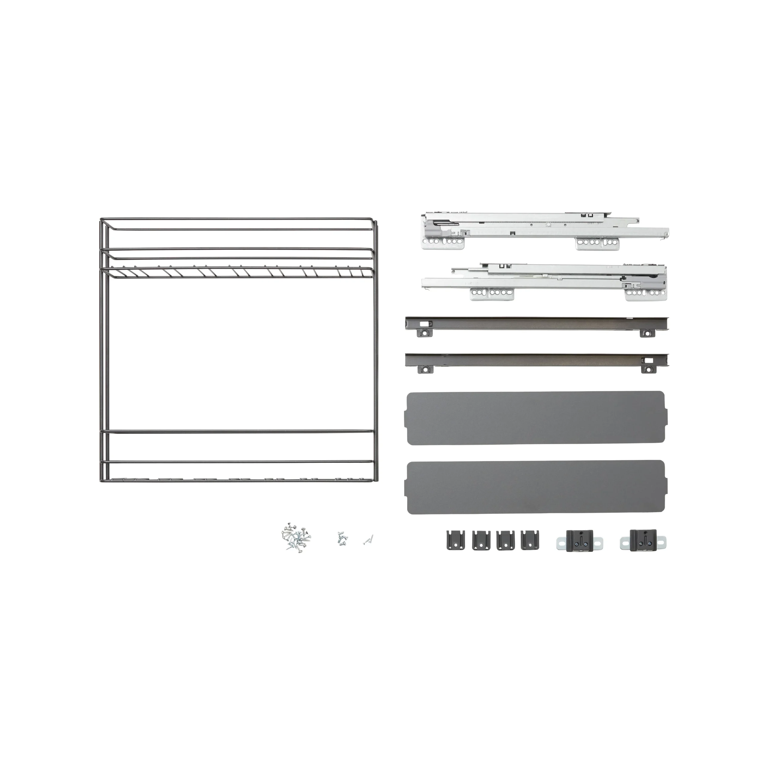 GoodHome Pebre Anthracite Soft Close Runners Pull Out Storage, (H)530mm (W)107mm - Image 6