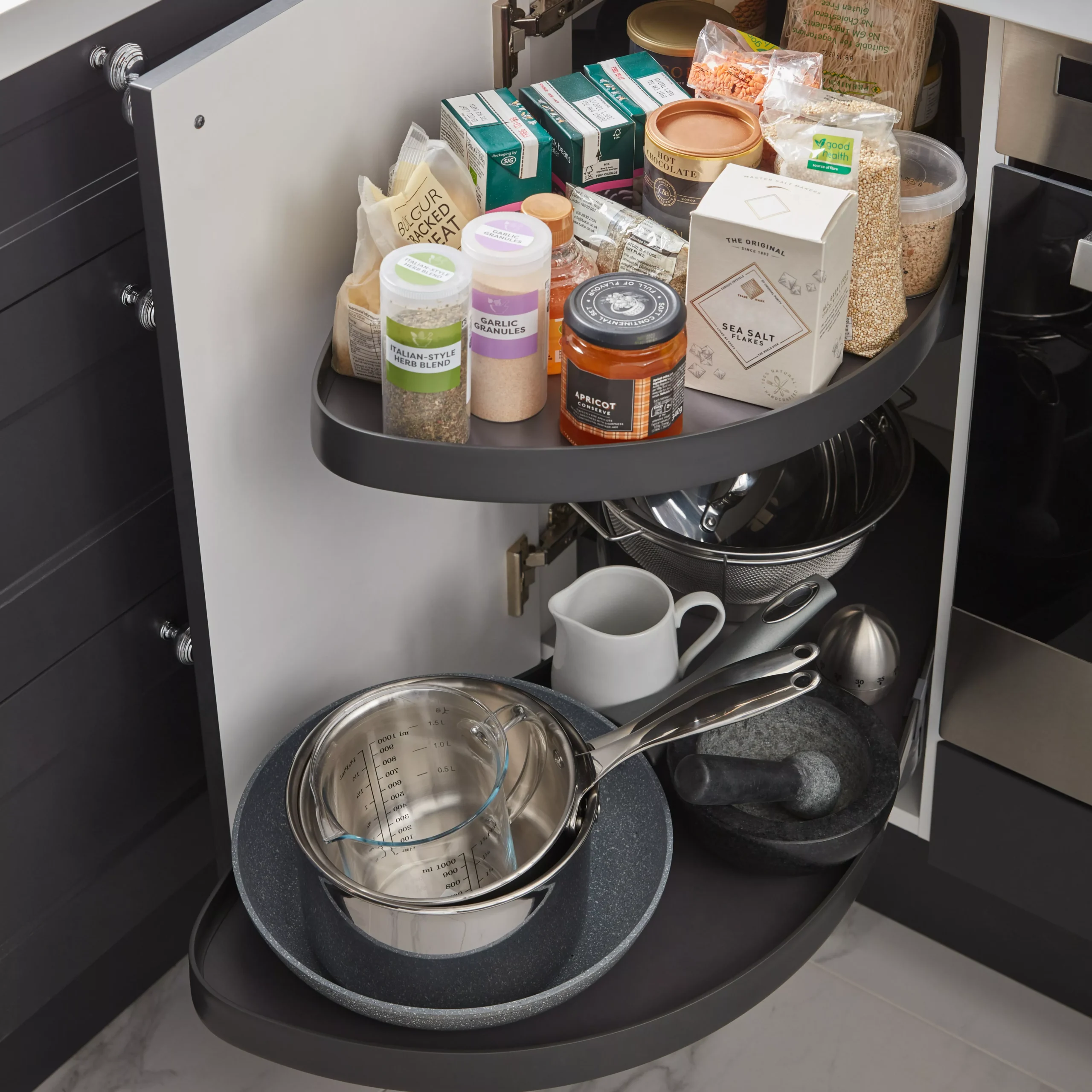 GoodHome Pebre Soft-close RH Corner Cabinet Pull-out Storage - Image 7