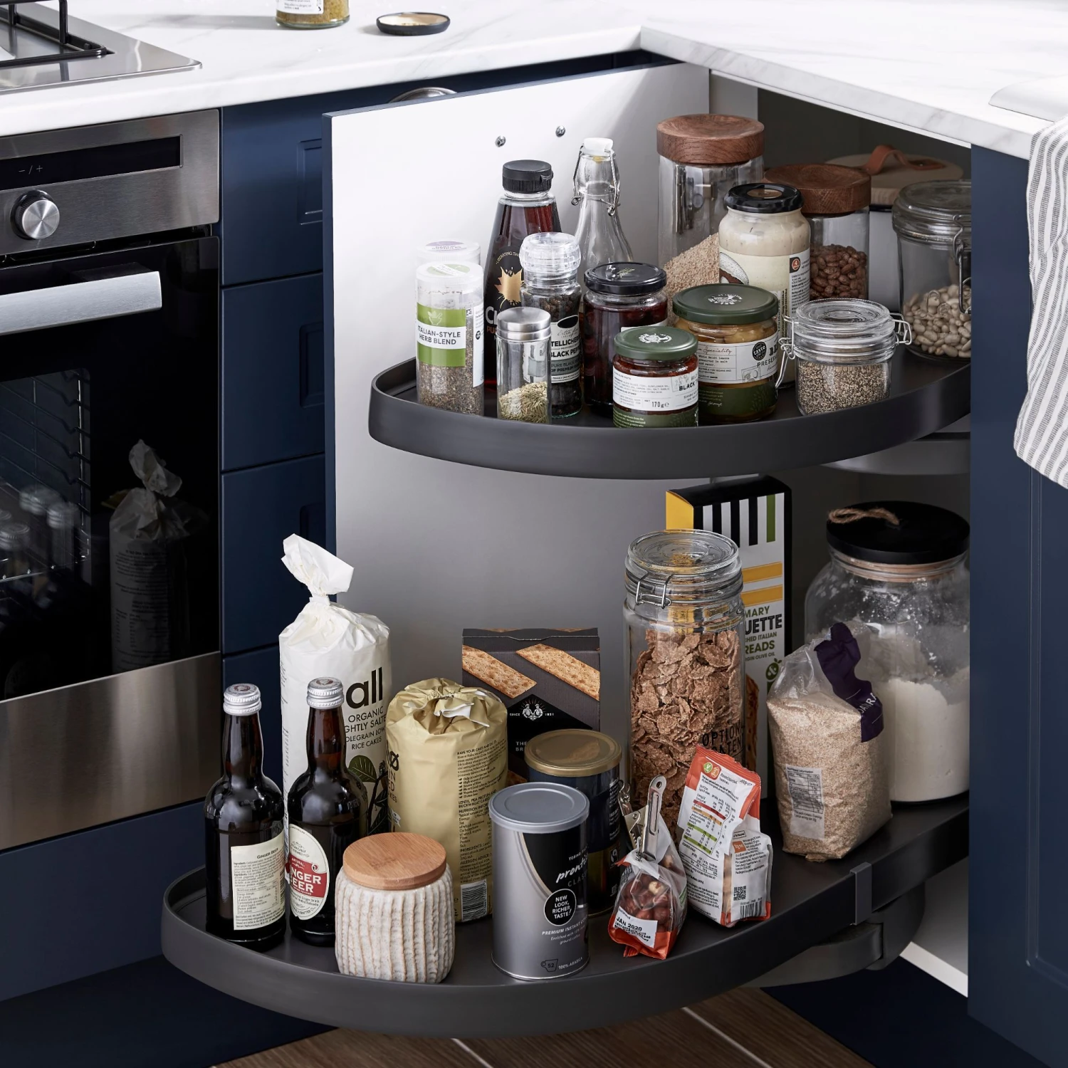 GoodHome Pebre Soft-close RH Corner Cabinet Pull-out Storage - Image 8