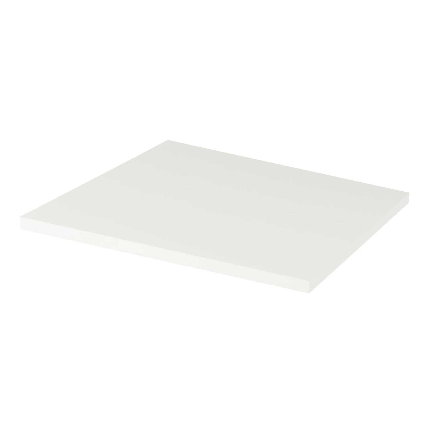GoodHome Perma Satin White Square Edge MDF Bathroom Worktop 2.8cm X 60.5cm