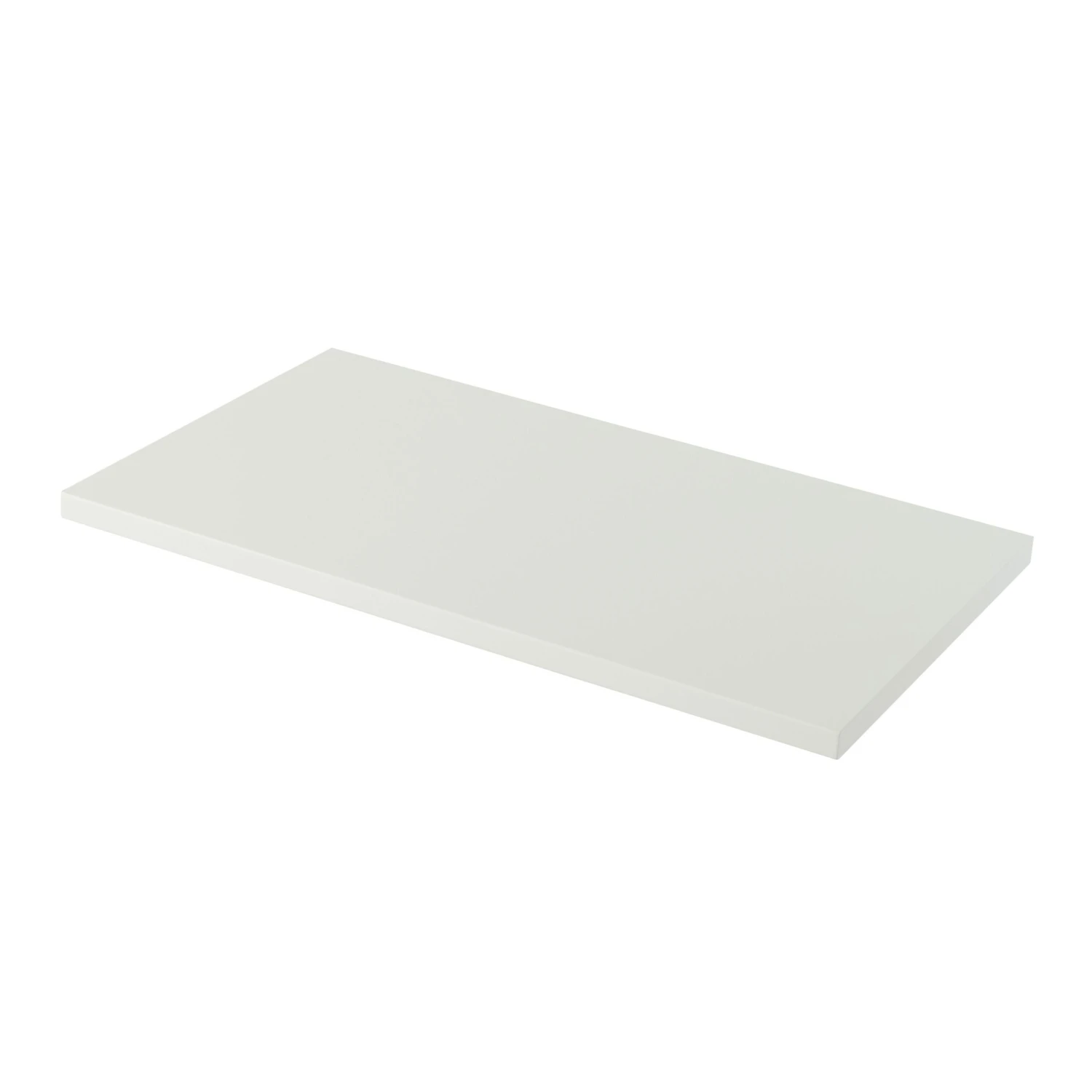 GoodHome Perma Satin White Square Edge MDF Bathroom Worktop 2.8cm X 80.5cm