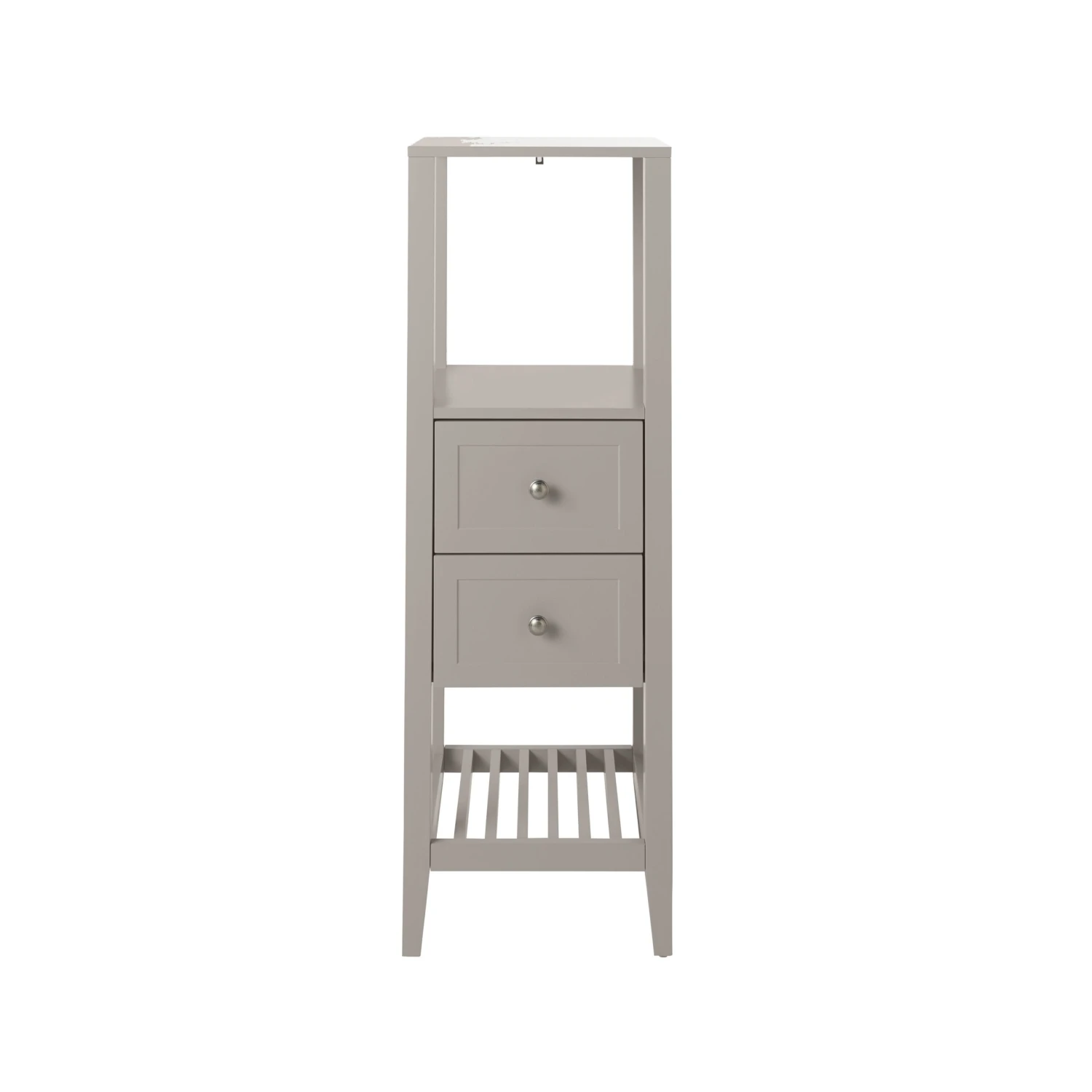 GoodHome Perma Tall Satin Grey Bathroom Cabinet (H)120cm (W)40cm