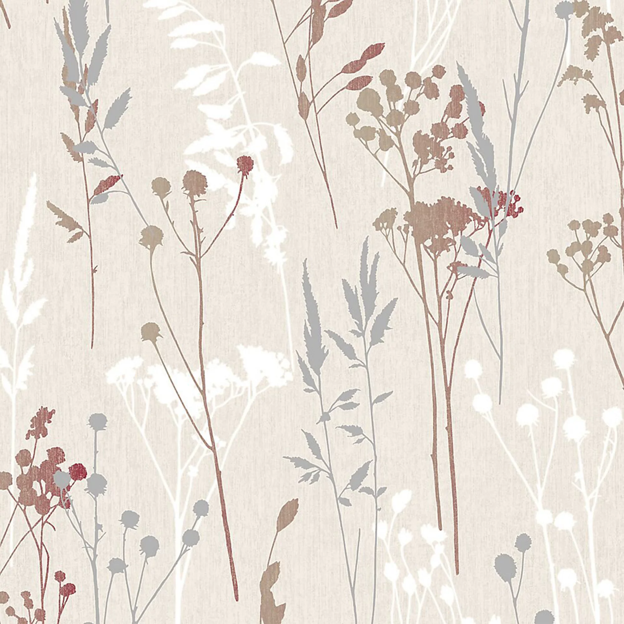 GoodHome Pio Cream & Red Floral Textured Wallpaper - Image 2