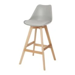 GoodHome Pitaya Light Grey Bar Stool