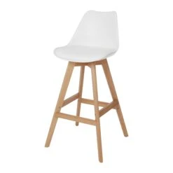 GoodHome Pitaya White Bar Stool
